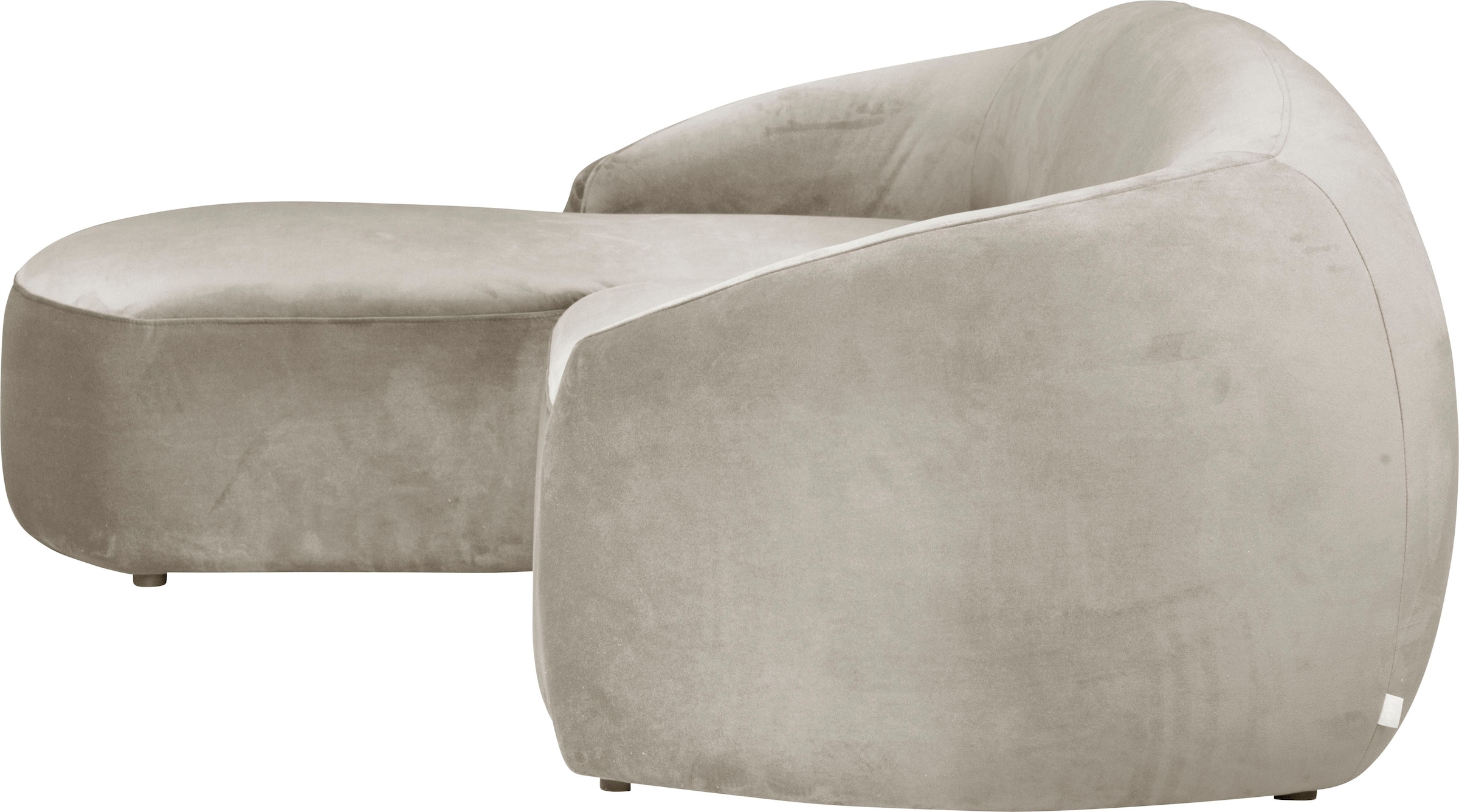 LeGer Home by Lena Gercke Ecksofa »YANI L-Form, Designersofa, organische Form, Masse B/T/H: 255/170/81 cm«, mit Wellenunterfederung, auch in Bouclé, Recamiere rechts/links
