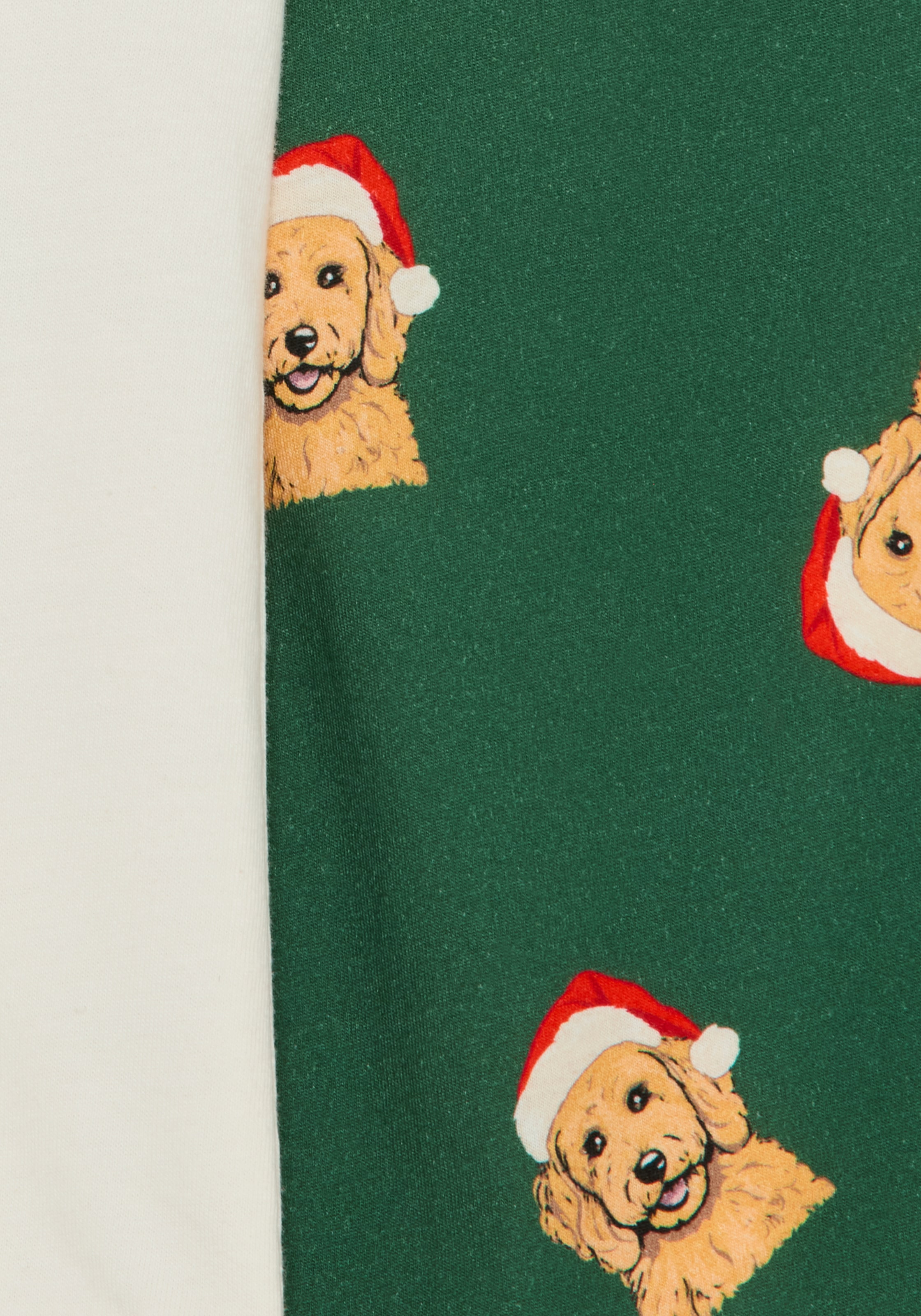 LASCANA Pyjama 2 mit süssem Weihnachts-Hunde-Print