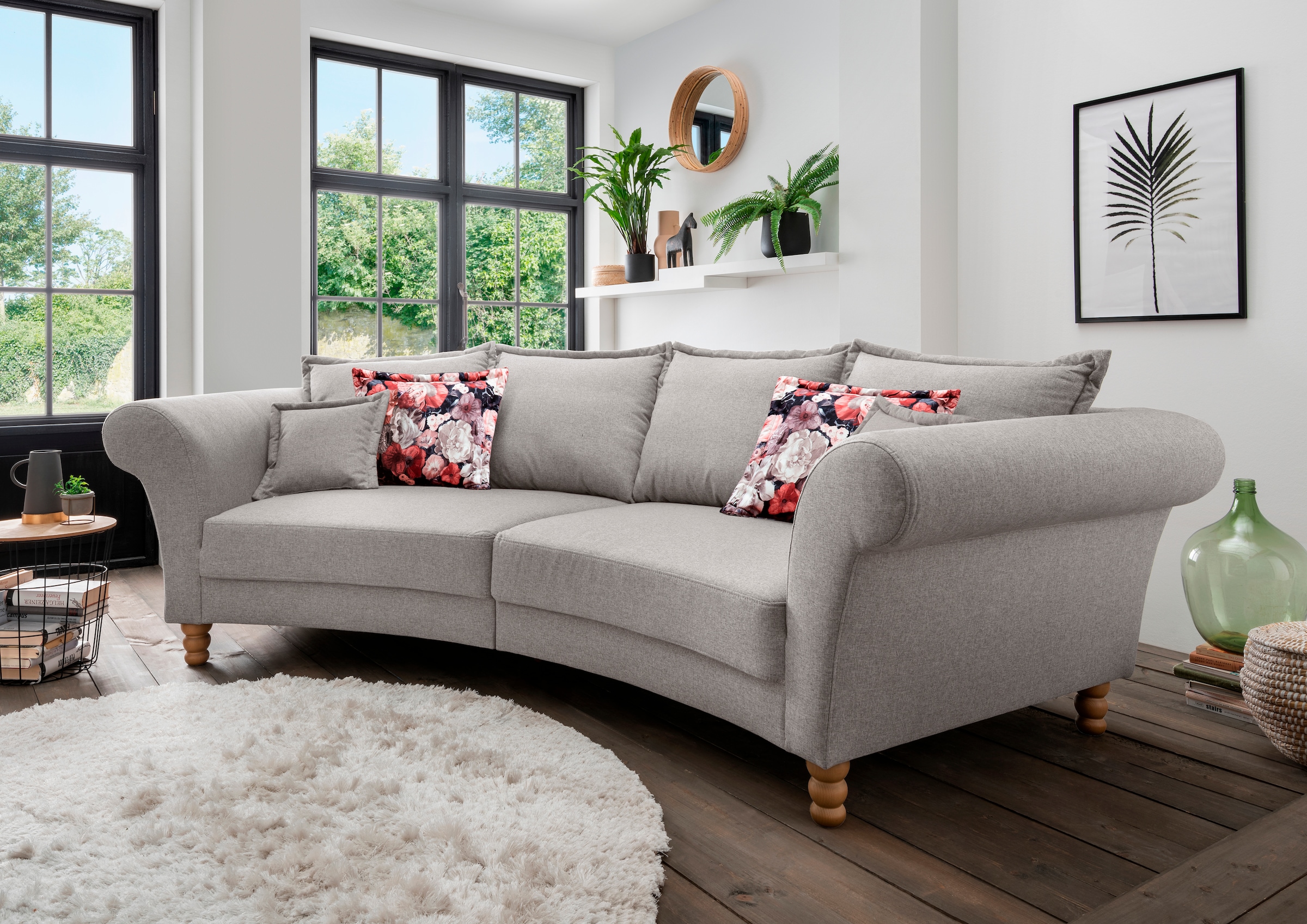 Home affaire Canapé Big »Tassilo geschwungene Formensprache, bequem, Mega Sofa, Breite 350cm«