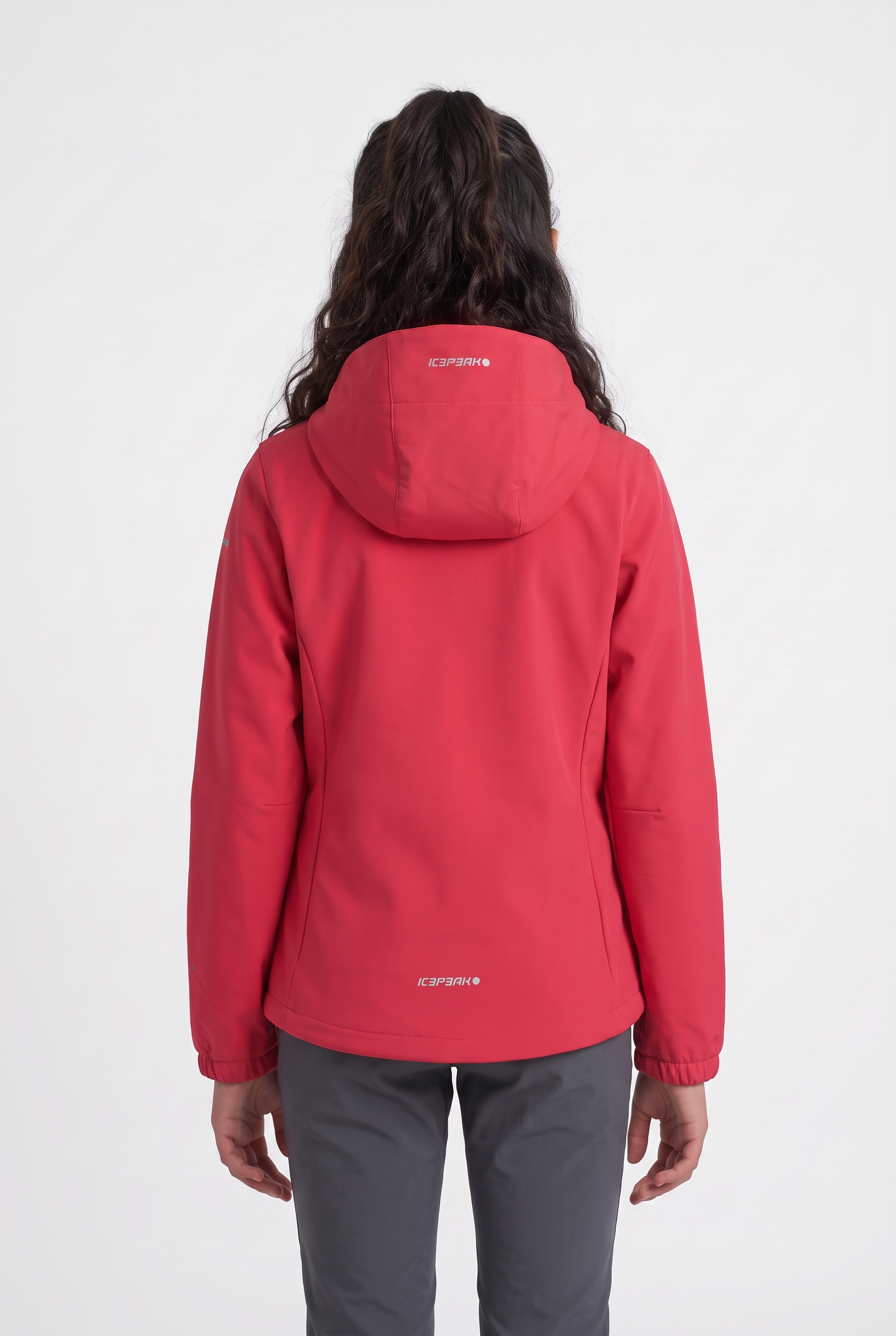 Icepeak Veste softshell »KULM JR« avec capuche capuche, col montant, légèrement stretch, coupe-vent et déperlant