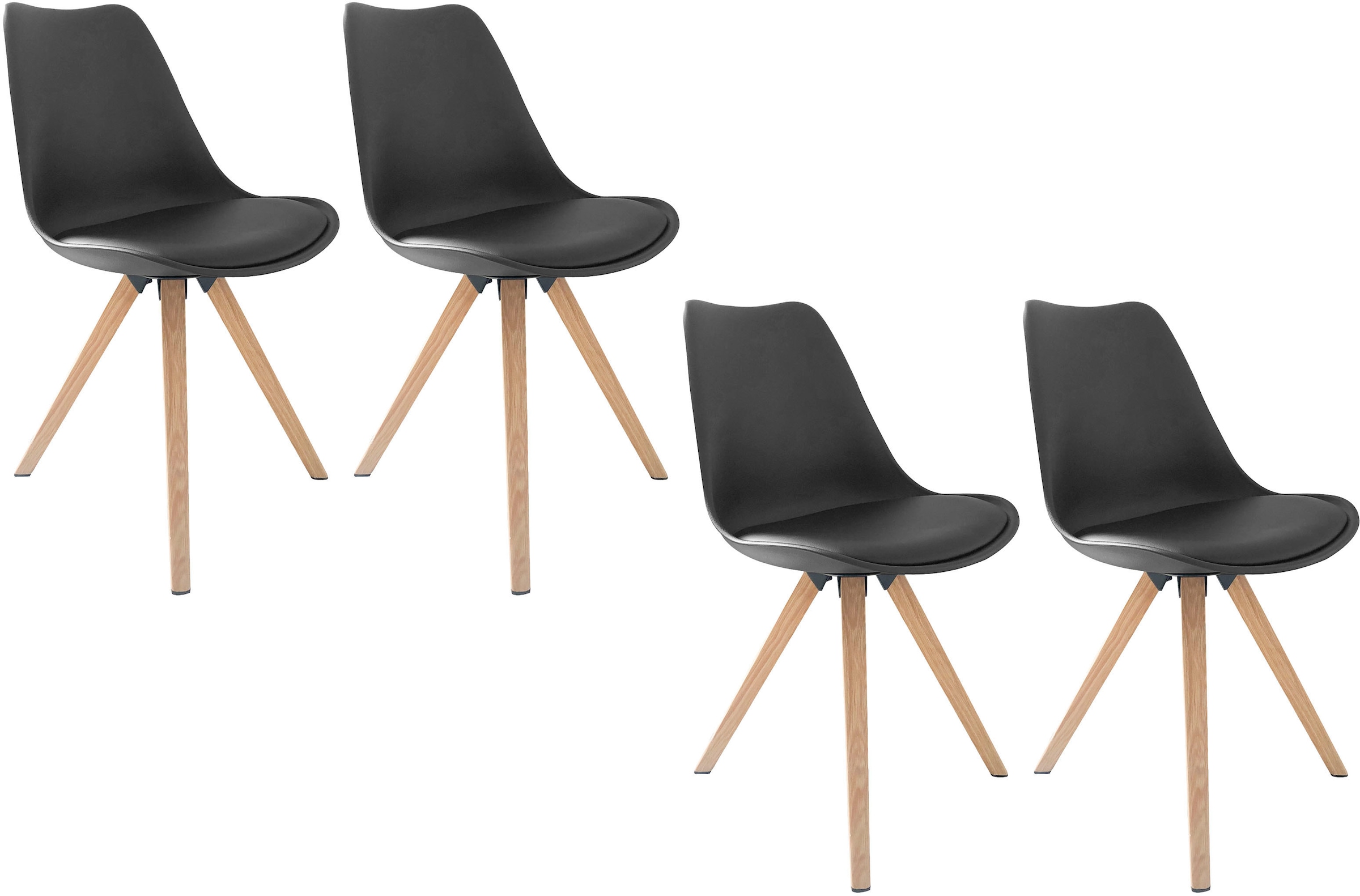 byLIVING Ensemble de salle à manger »Kira« Set, 5 cuis tlg. modernes Set mit 4 Stühlen in mehreren Farben und Grössen erhältlich