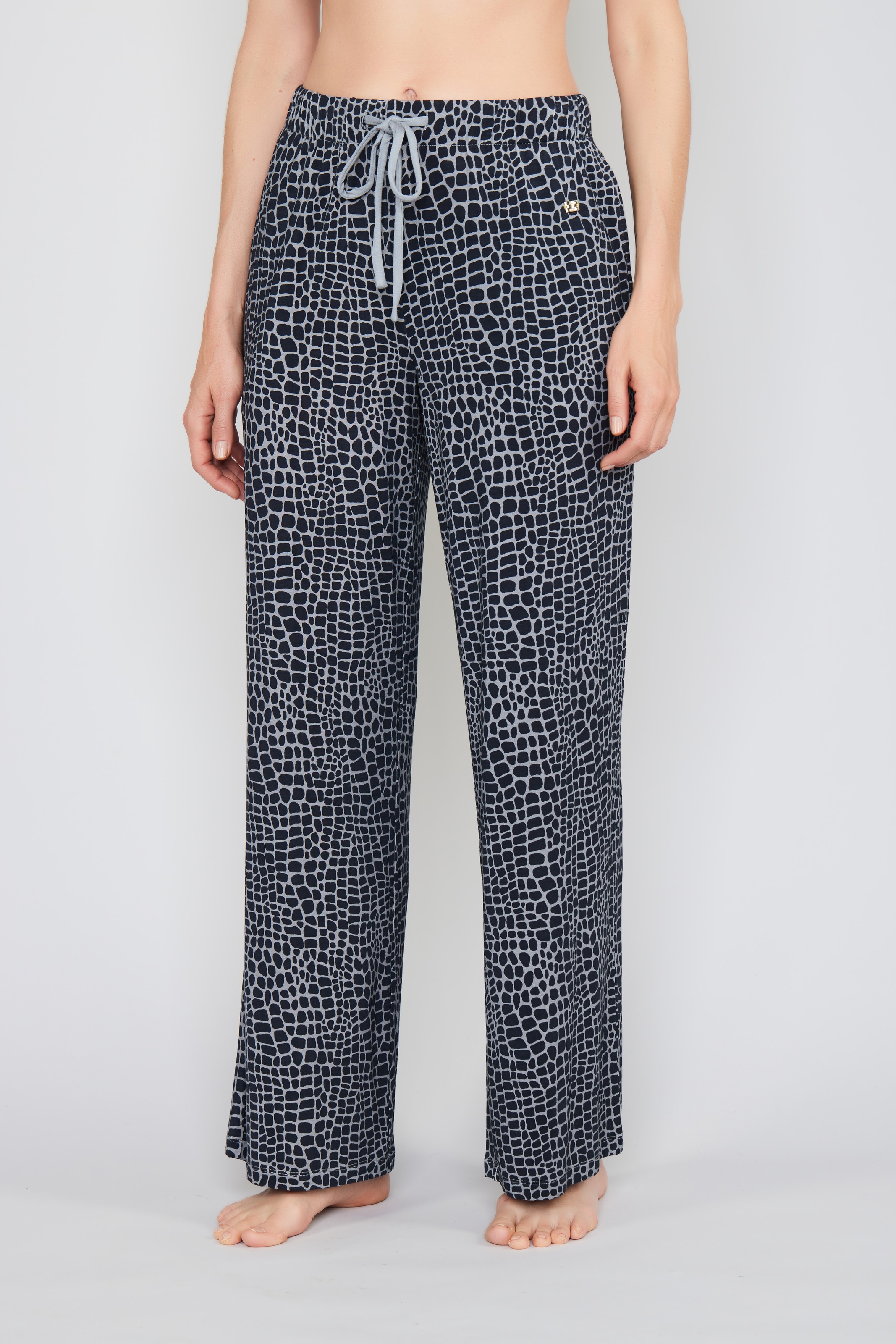 Image of JOOP Pyjamahose "Luxe Modal Printed" Print-Design, Seitliche Taschen, Regular Fit, weites Bein