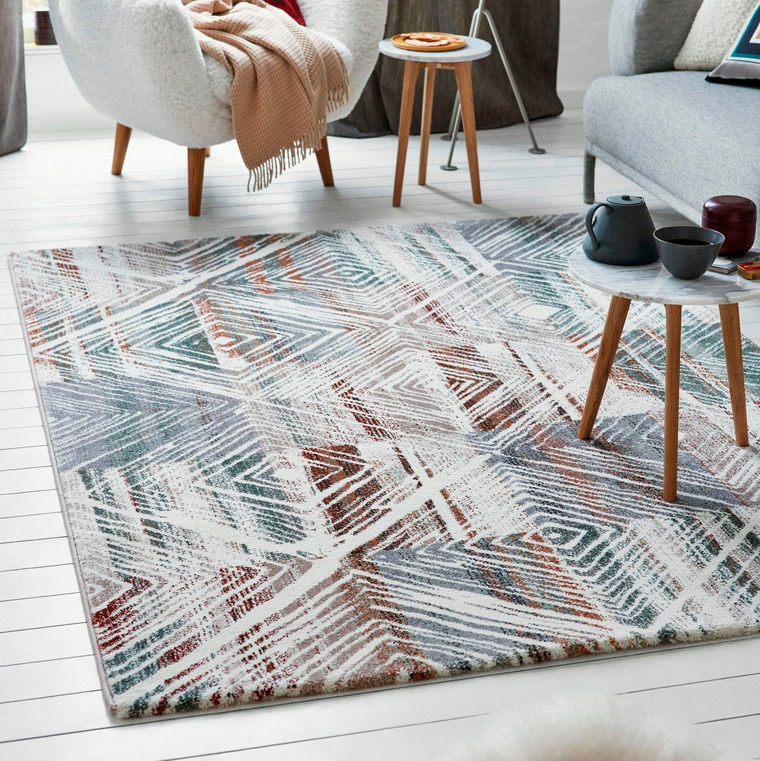 Image of Esprit Teppich "Cuba, ESP-40104" rechteckig 13 mm Höhe dichter Kurzflor, geometrisch, Wohnzimmer