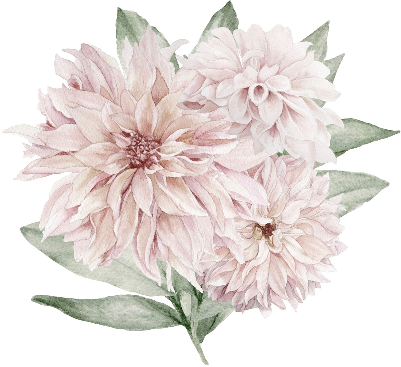Image of queence Wandtattoo "Gabriele" Wandbild, Sticker, rosa, Blume, Blüte, selbstklebend