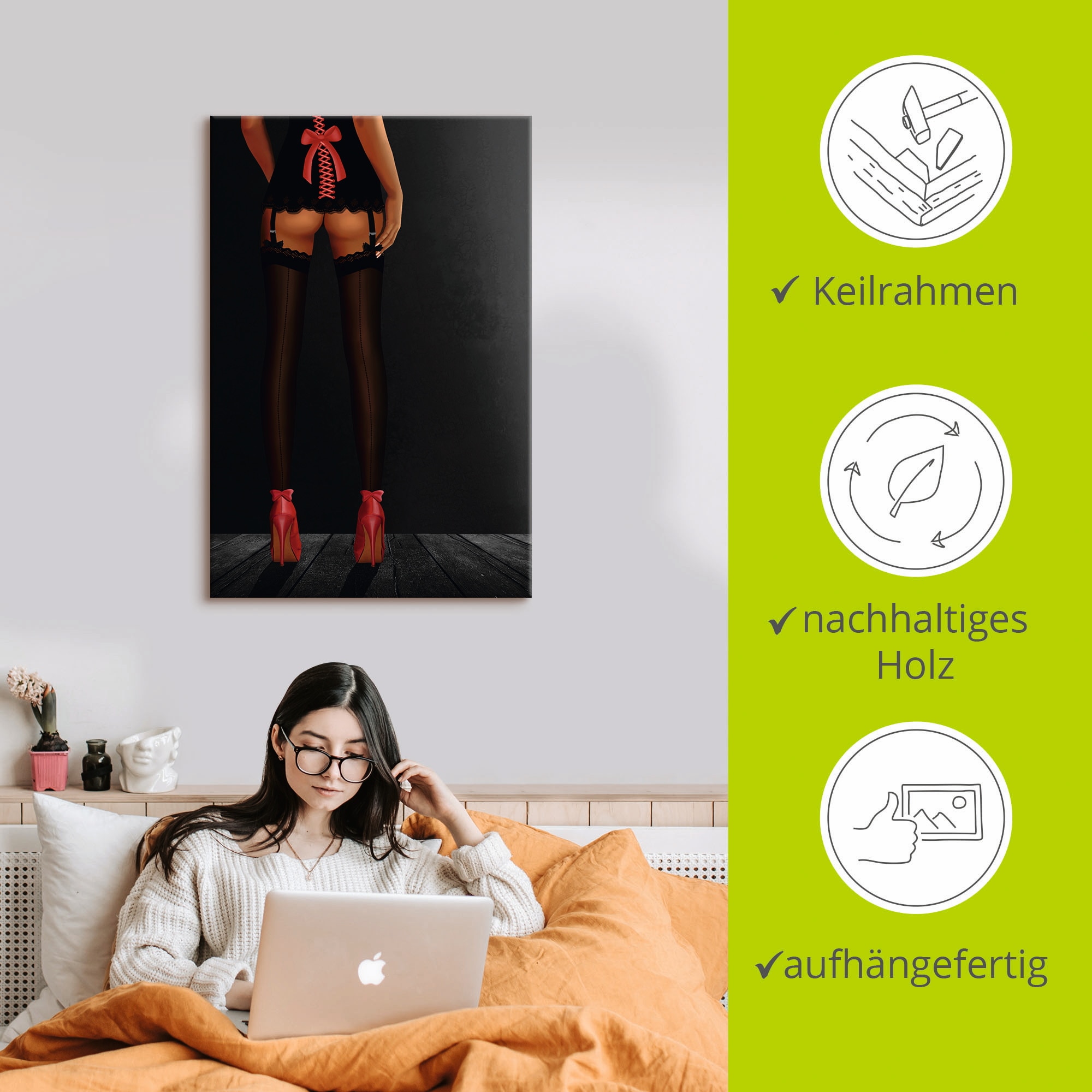 Artland Fresque murale »Sexy Beine in High Heels« 1 cuis tlg. als Alubild, Outdoorbild, Leinwandbild, Poster in verschied. Grössen