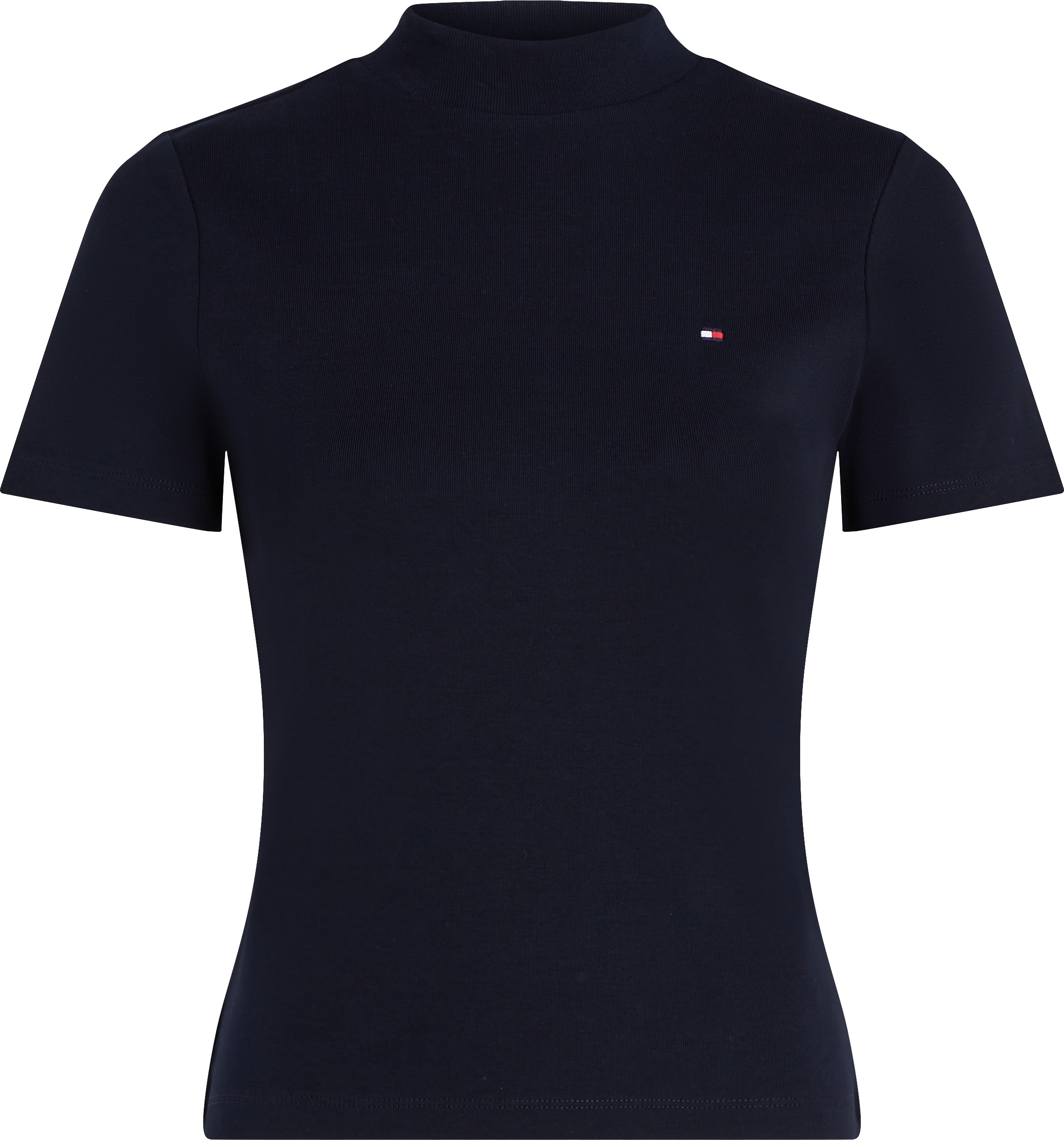 Tommy Hilfiger Stehkragenshirt »NEW CODY SLIM CROP MOCK-NK«, mit Logostickerei