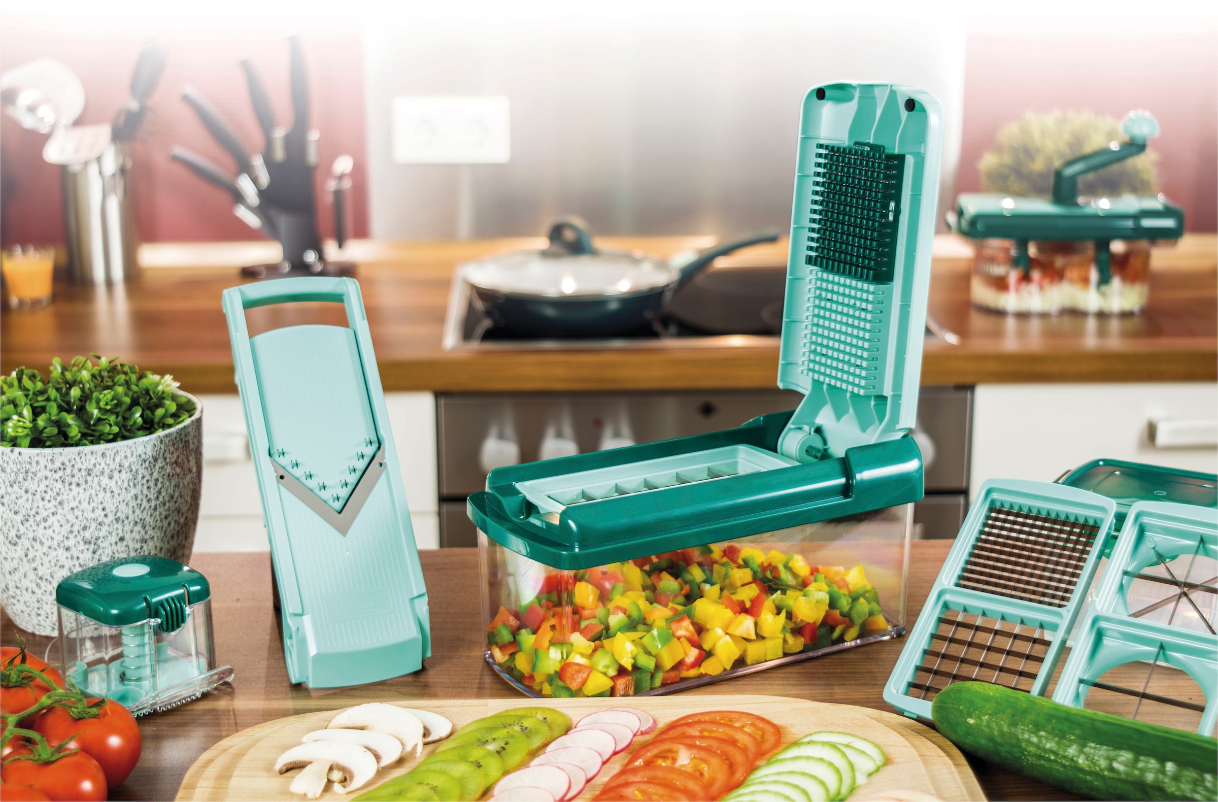 Genius Hachoir »Nicer Dicer Fusion Set 13-tlg.« Einfach, praktisch, sicher und platzsparend!