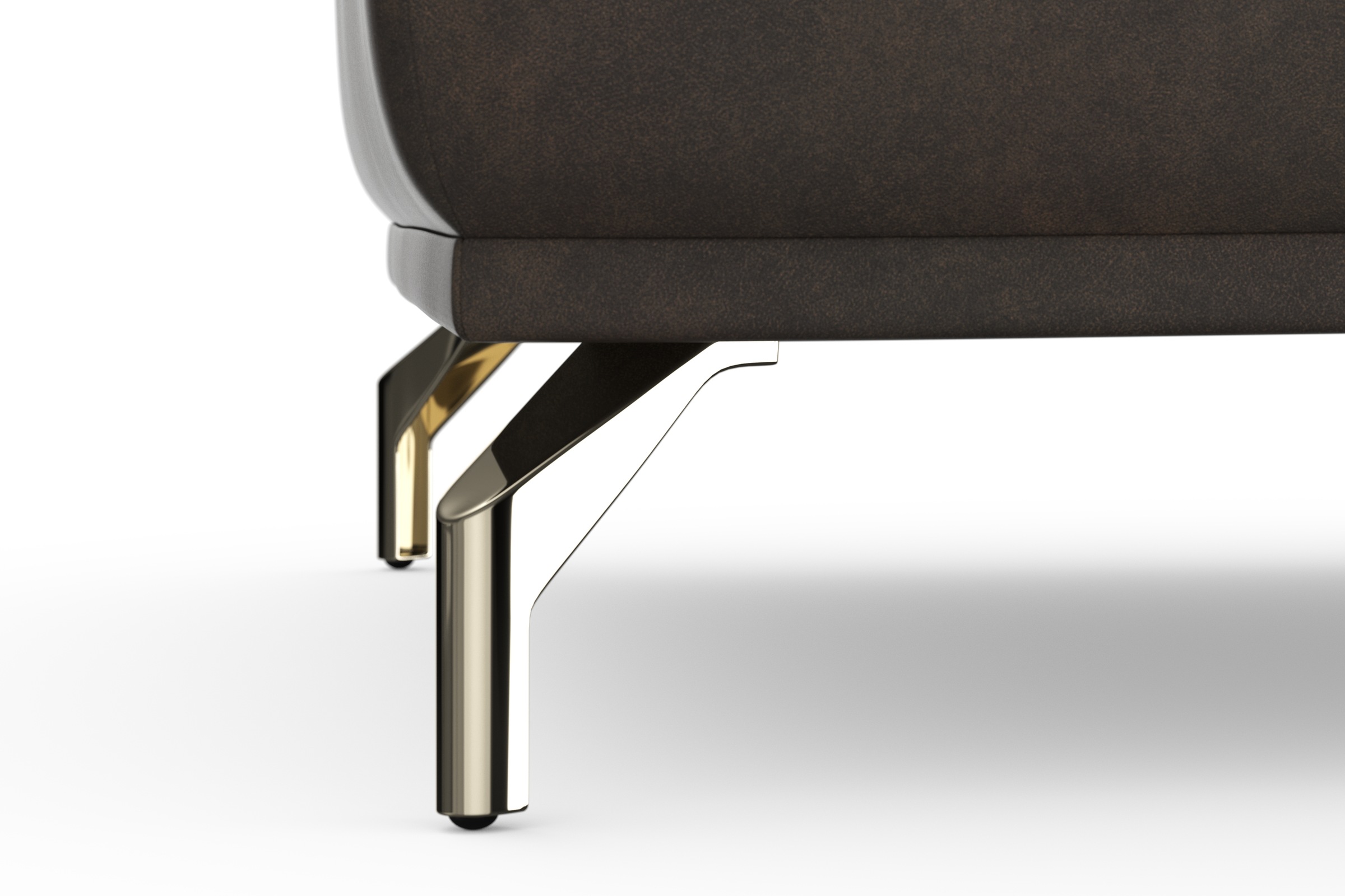 sit&more Hocker »Bailando«, mit Federkern und satinierten Nickelfüssen