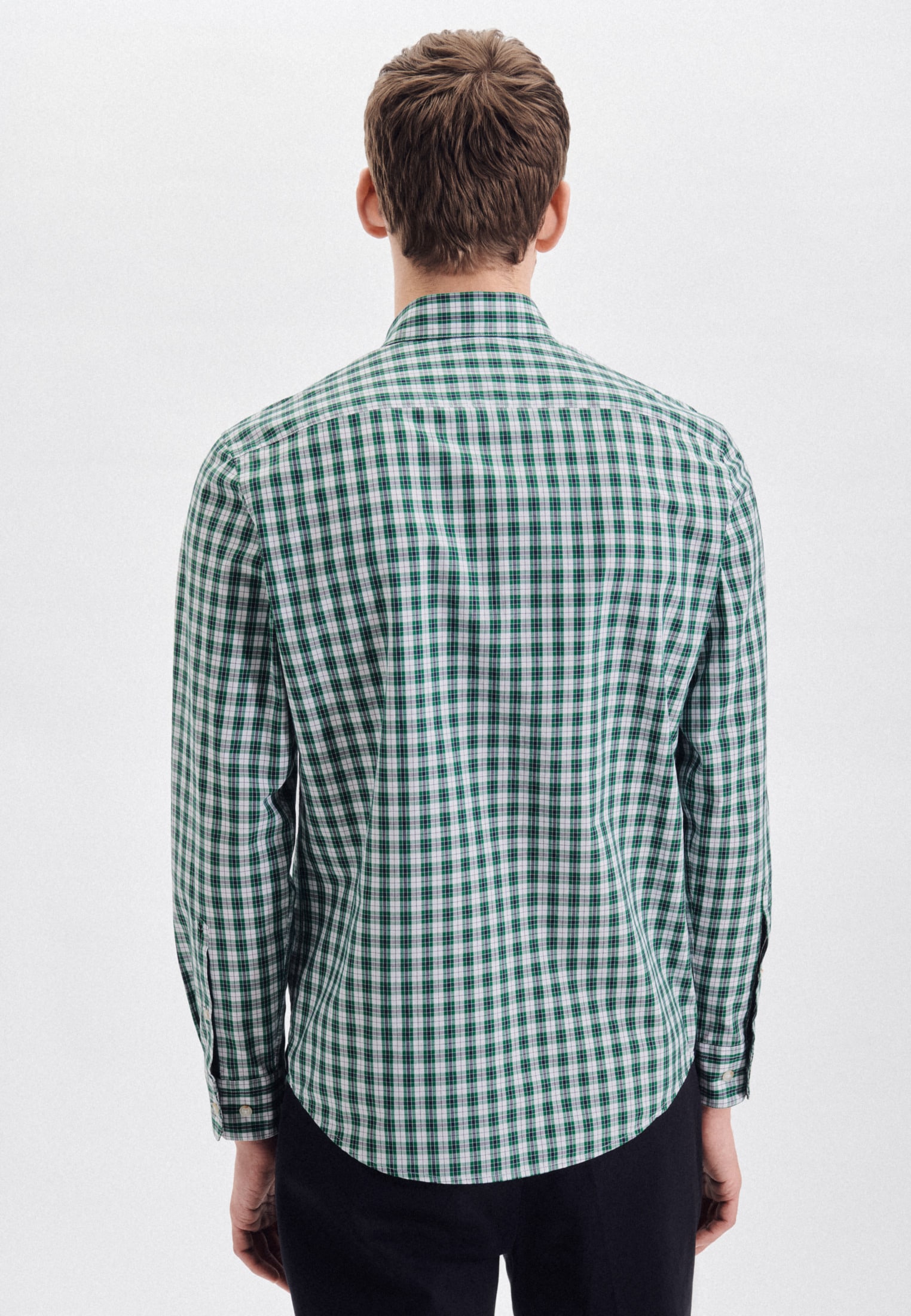 seidensticker Businesshemd »Schwarze Rose«, Regular Langarm Button-Down-Kragen Karo