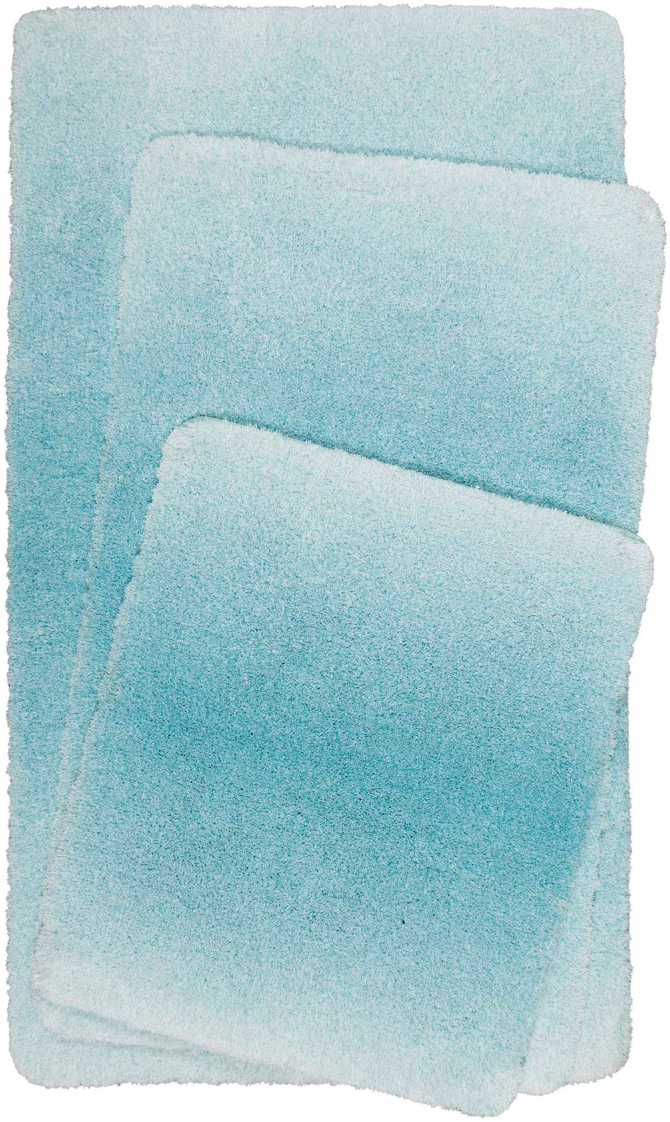 Wecon home Basics Badematte »Luuk WB-2705«, Höhe 25 mm, rutschhemmend beschichtet, fussbodenheizungsgeeignet-schnell trocknend, trendiger Farbverlauf, waschbar, weicher Badezimmerteppich