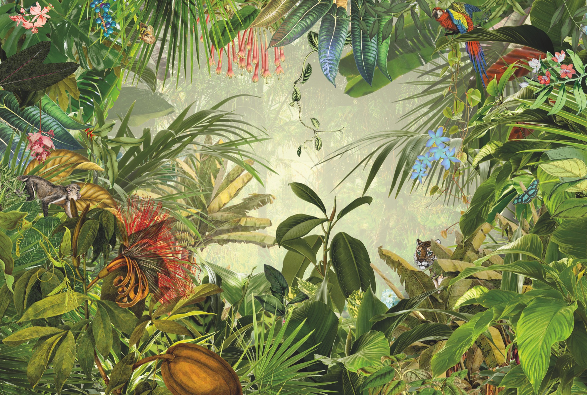 Image of Komar Vliestapete "Vlies - Into the Wild - Grösse 368 x 248 cm" bedruckt glatt Wohnzimmer, Schlafzimmer