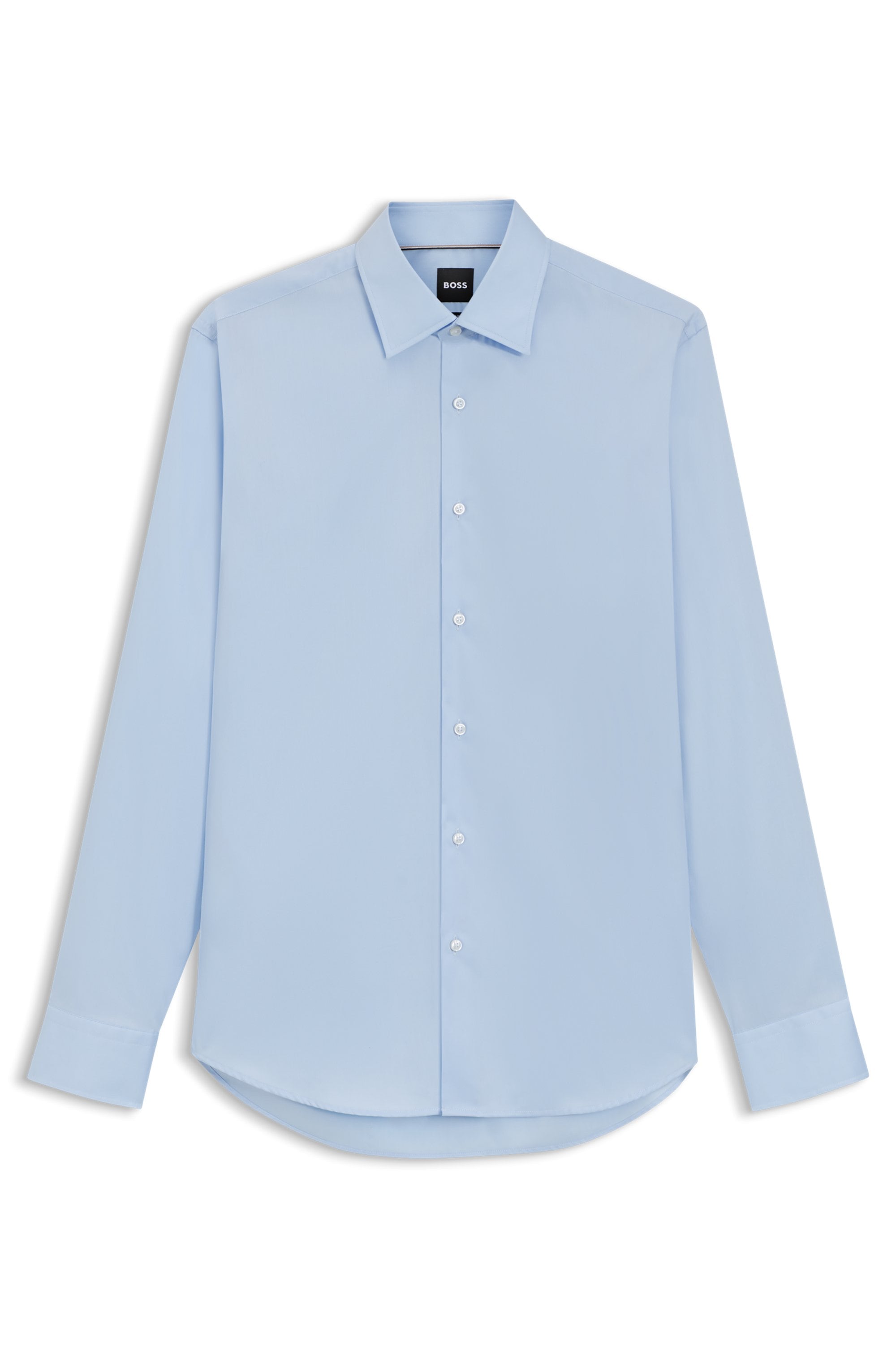 BOSS Chemise d'affaires Col Kent, coupe régulière, coton facile à repasser