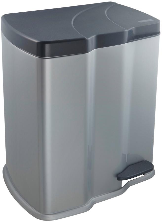 Image of keeeper Mülleimer "gunnar" 2 Behälter Treteimer 7 l + 15 l, mit 2 Abfallbehältern, Made in Europe