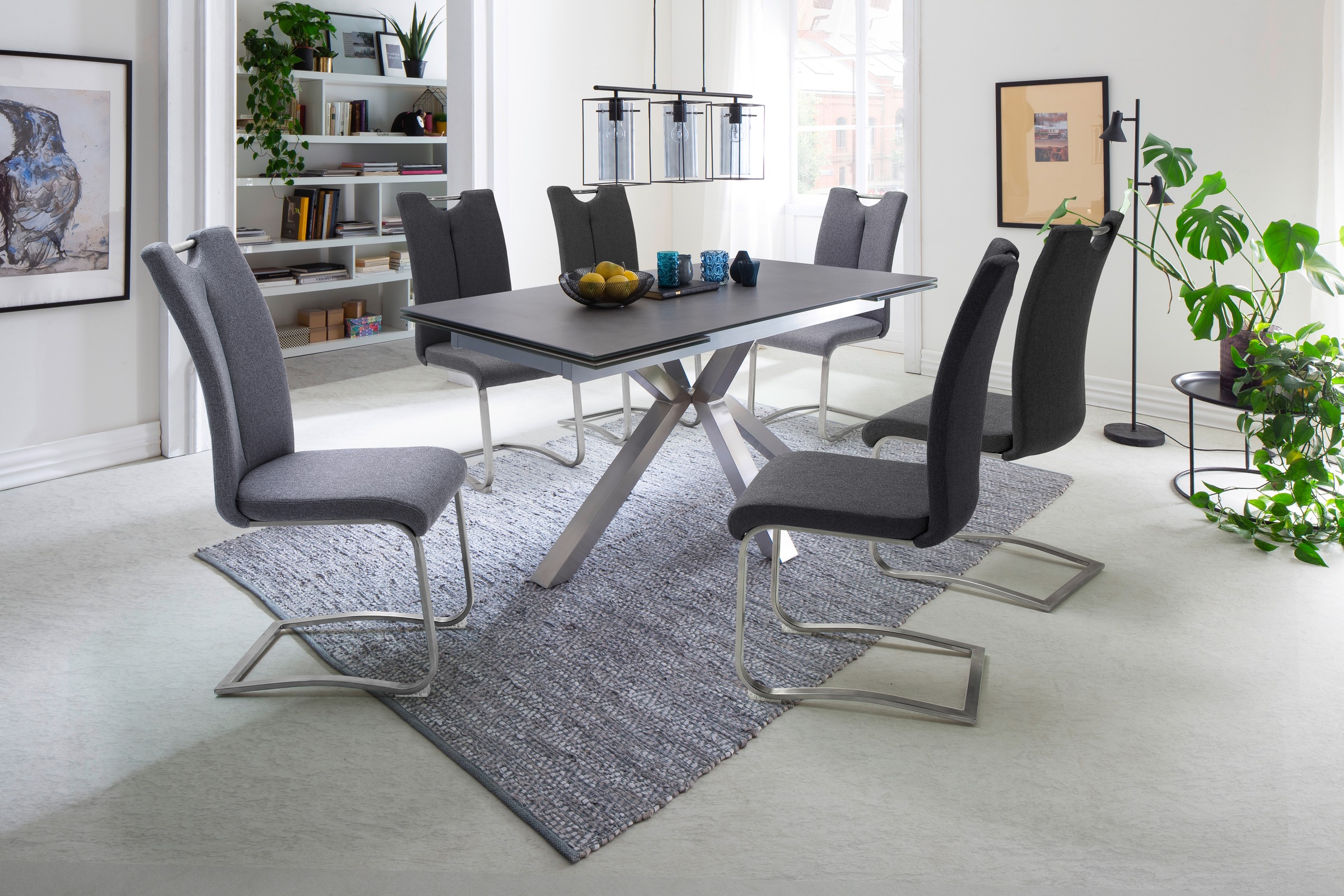 MCA furniture Freischwinger »Artos XL«, (Set), 2 St., 2-er Set, Stuhl mit Griffloch, belastbarkeit bis 140 kg