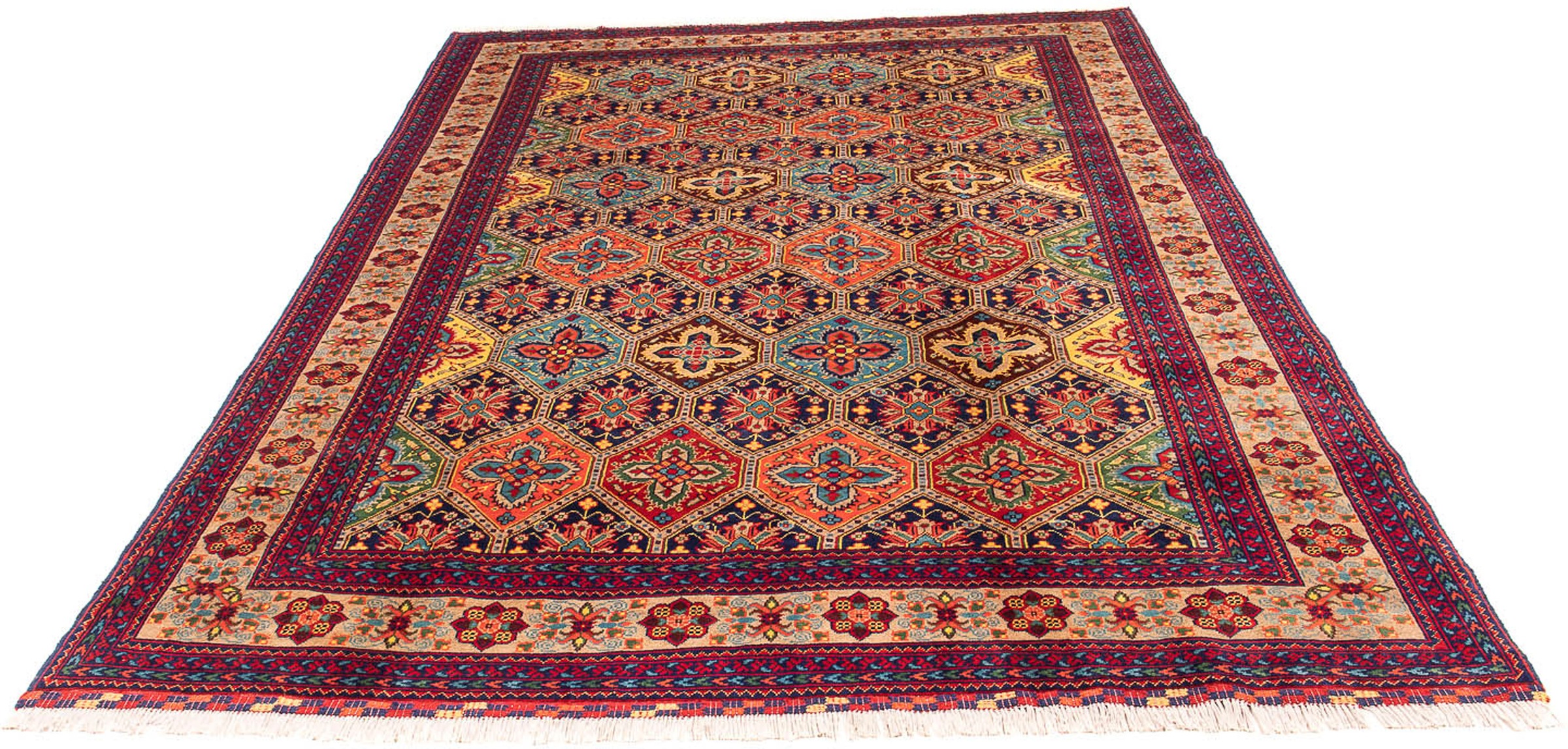 Image of morgenland Orientteppich »Afghan - 299 x 192 cm - mehrfarbig«, rechteckig, 7 mm Höhe, Wohnzimmer, Einzelstück bei Ackermann Versand Schweiz