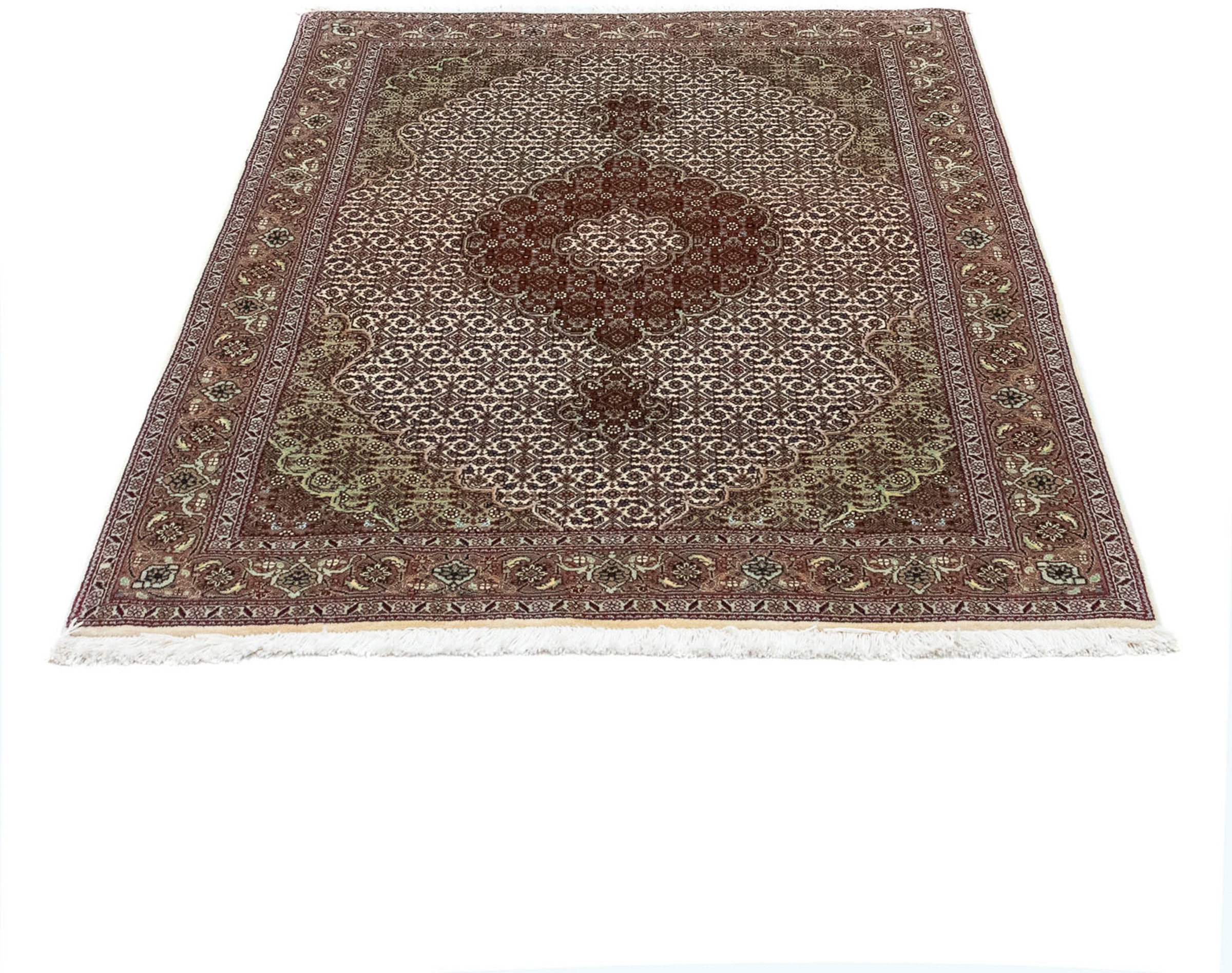 Image of morgenland Orientteppich »Perser - Täbriz - Royal - 144 x 100 cm - beige«, rechteckig, 7 mm Höhe, Wohnzimmer, Handgeknüpft, Einzelstück mit Zertifikat bei Ackermann Versand Schweiz