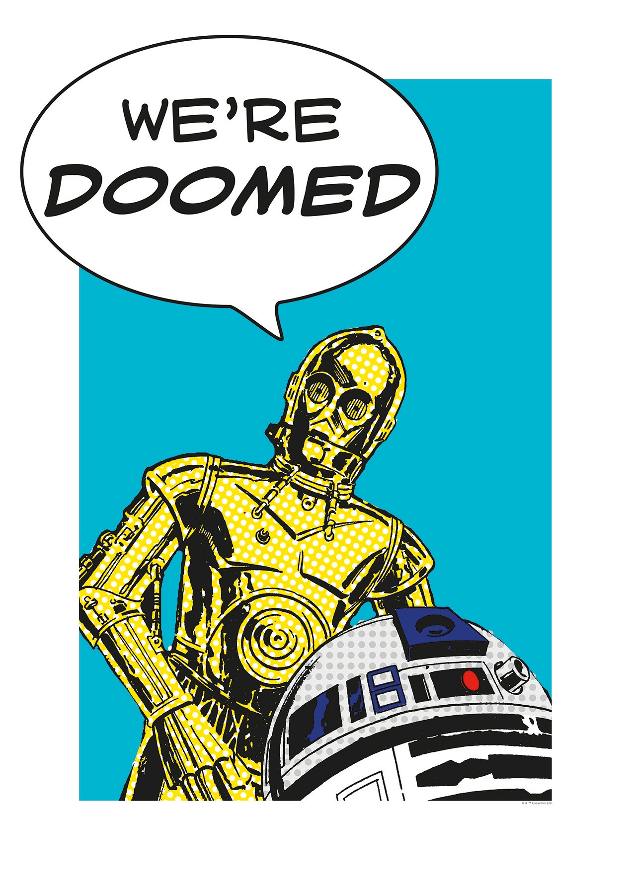 Image of Komar Bild "Star Wars Classic Comic Quote Droids" Star Wars 1 Stk. tlg. Wandbild zur Dekoration im Kinderzimmer - ohne Rahmen