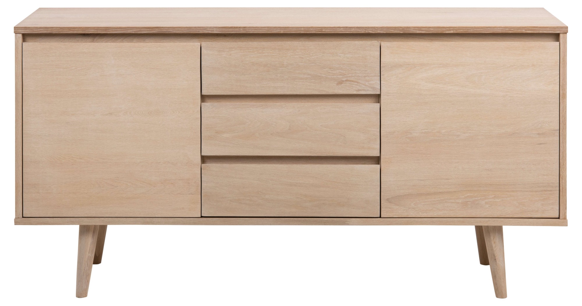 Image of ACTONA GROUP Sideboard "Nagano" Anrichte, Eiche/Furnier, 2 Türen, 2 Einlegeböden, 3 Schubladen, 150 cm