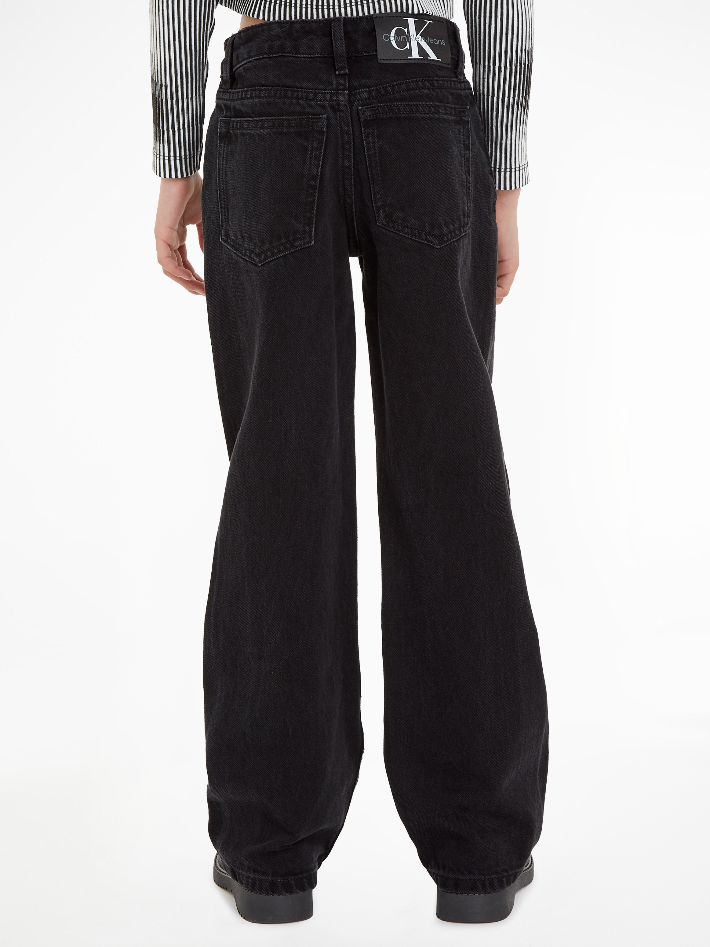 ♕ Calvin Klein Jeans Stretch-Jeans »WIDE LEG WASHED BLACK«  versandkostenfrei auf | Stretchjeans