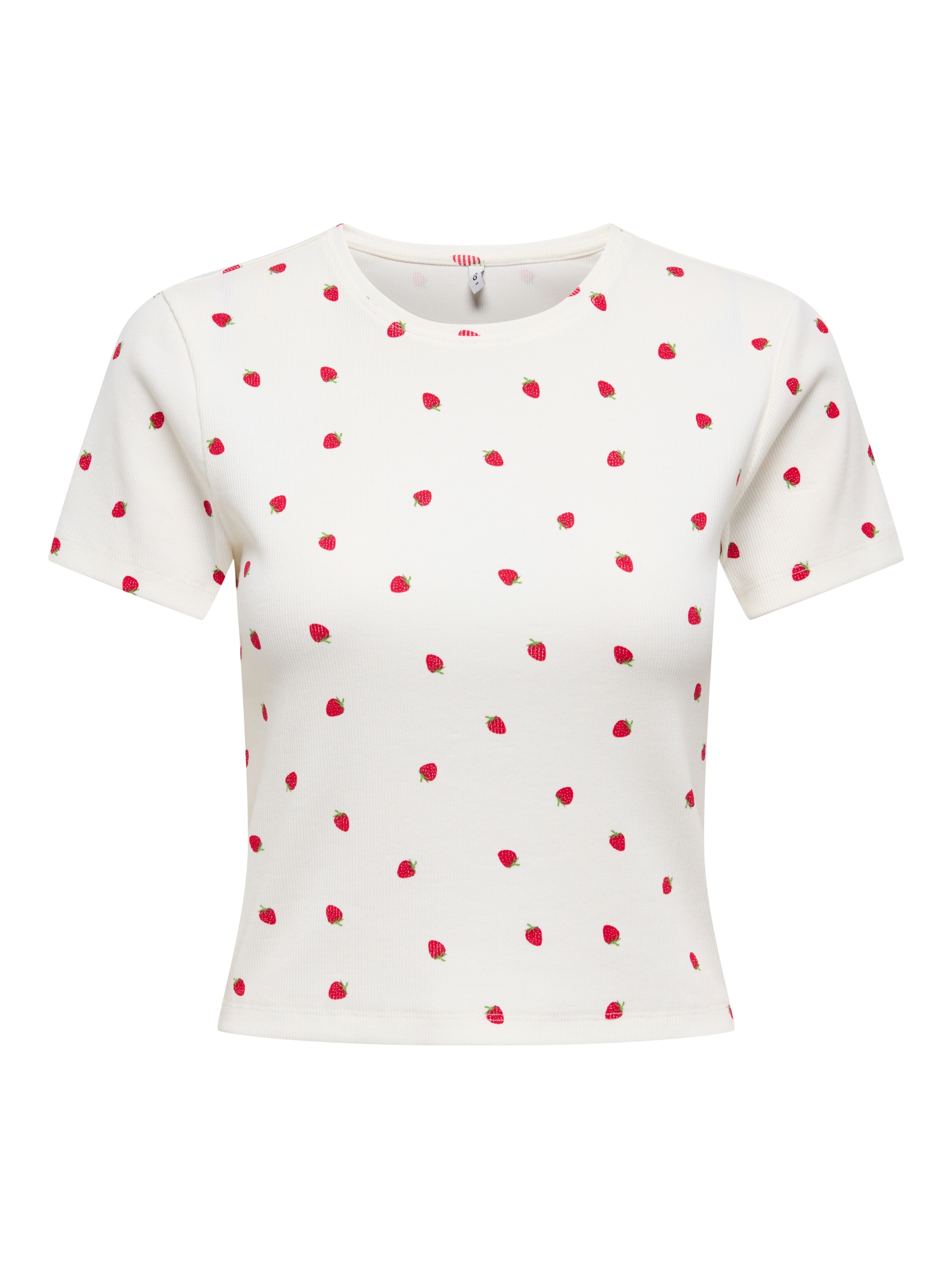ONLY T-shirt à manches courtes »ONLFENJA LIFE SS AOP TOP JRS NOOS« Baumwollmischung, Cropped Fit, Rundhals
