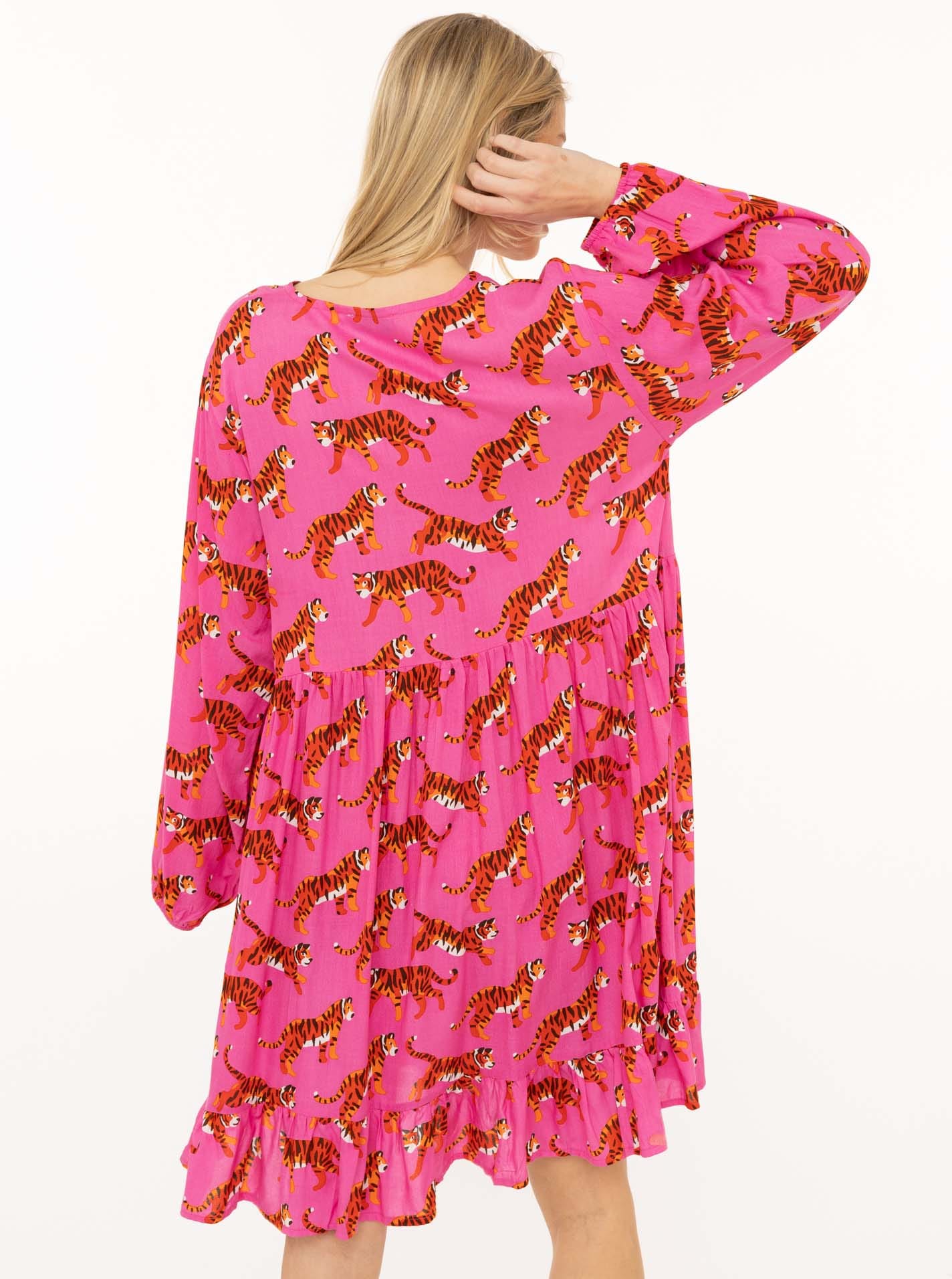 Zwillingsherz Robe en sweat »"Trendy Tiger"« Tigermotiv, mit Tassel lange Ärmel, figurumspielend