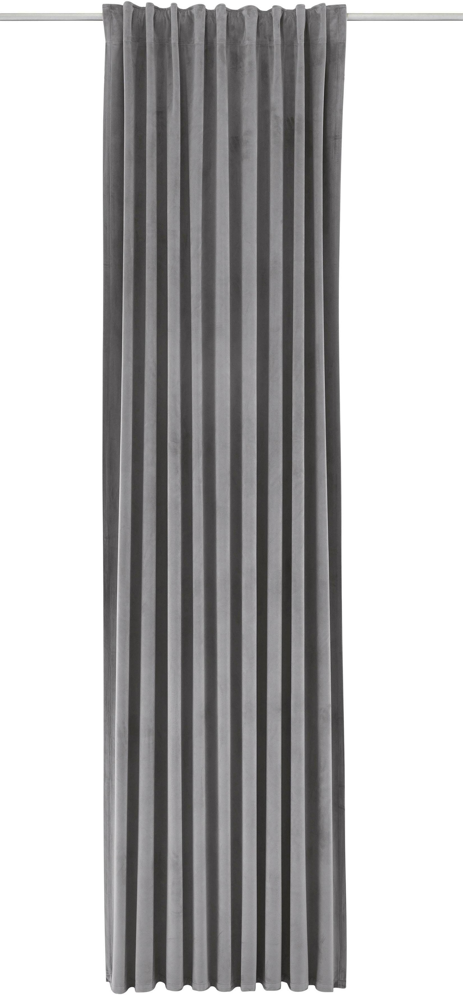 Leonique Vorhang »Velvet-Leonique« Multifunktionsband 1 Stk. tlg. Samt, mit Raffhalter, einfarbig, monochrom, edel, verschiedene Grössen