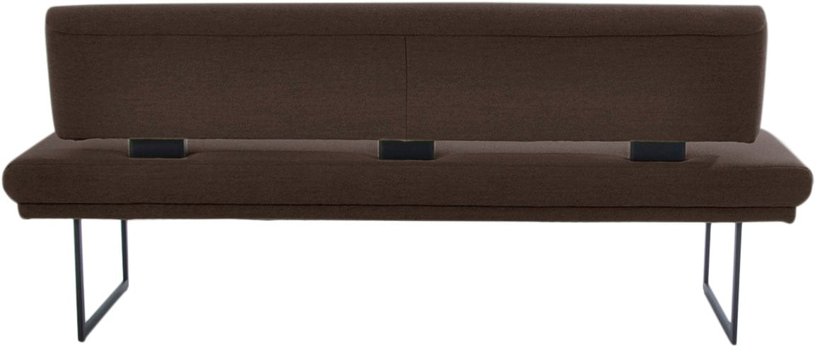 K+W Komfort & Wohnen Banc rembourré »Longbeach« 1 cuis tlg. Avec patins métalliques en structure noire, largeur 204cm ou 224cm