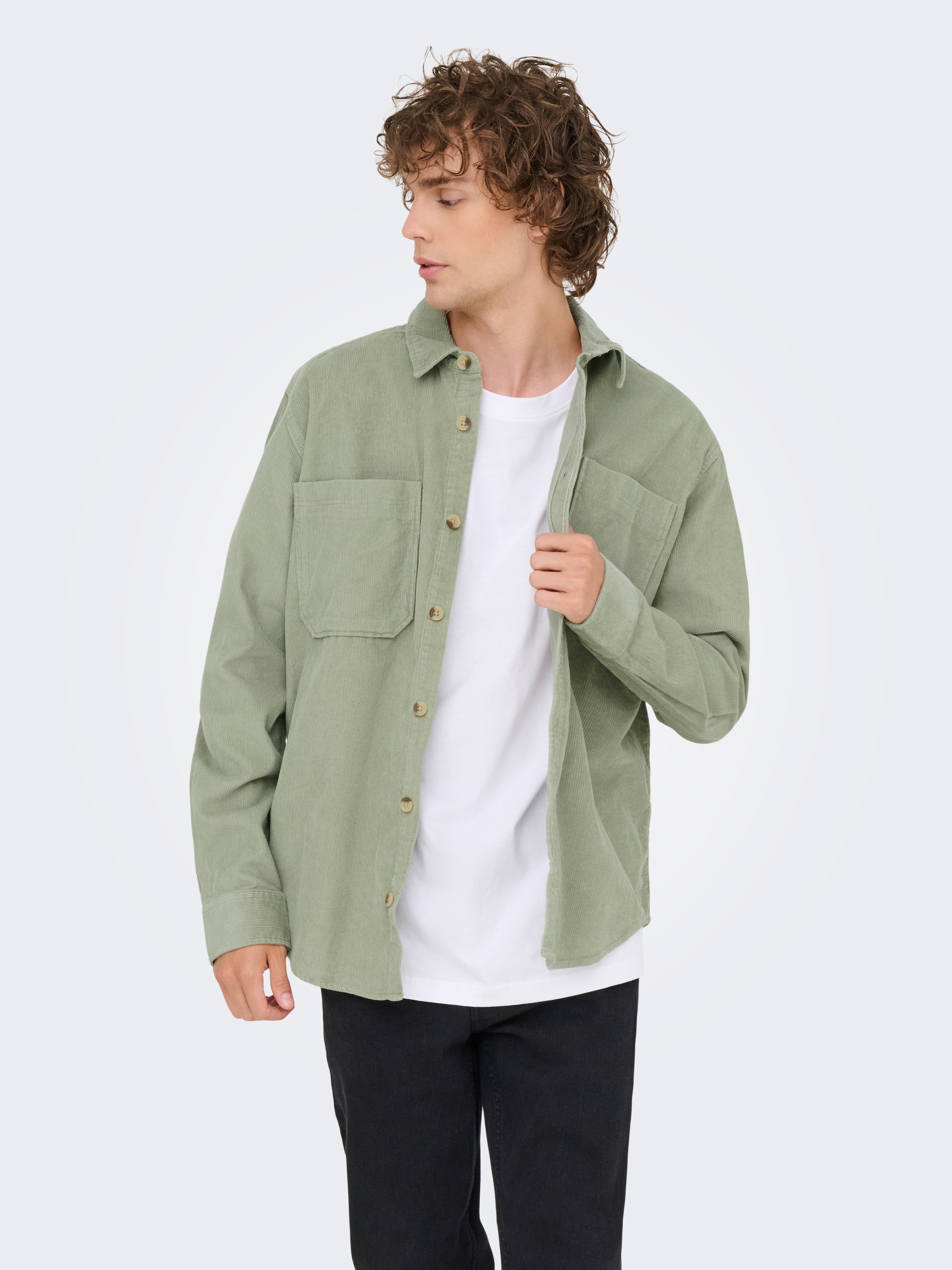 ONLY & SONS Langarmhemd »OS ONSALP RLX 2PKT WASHD COR«
