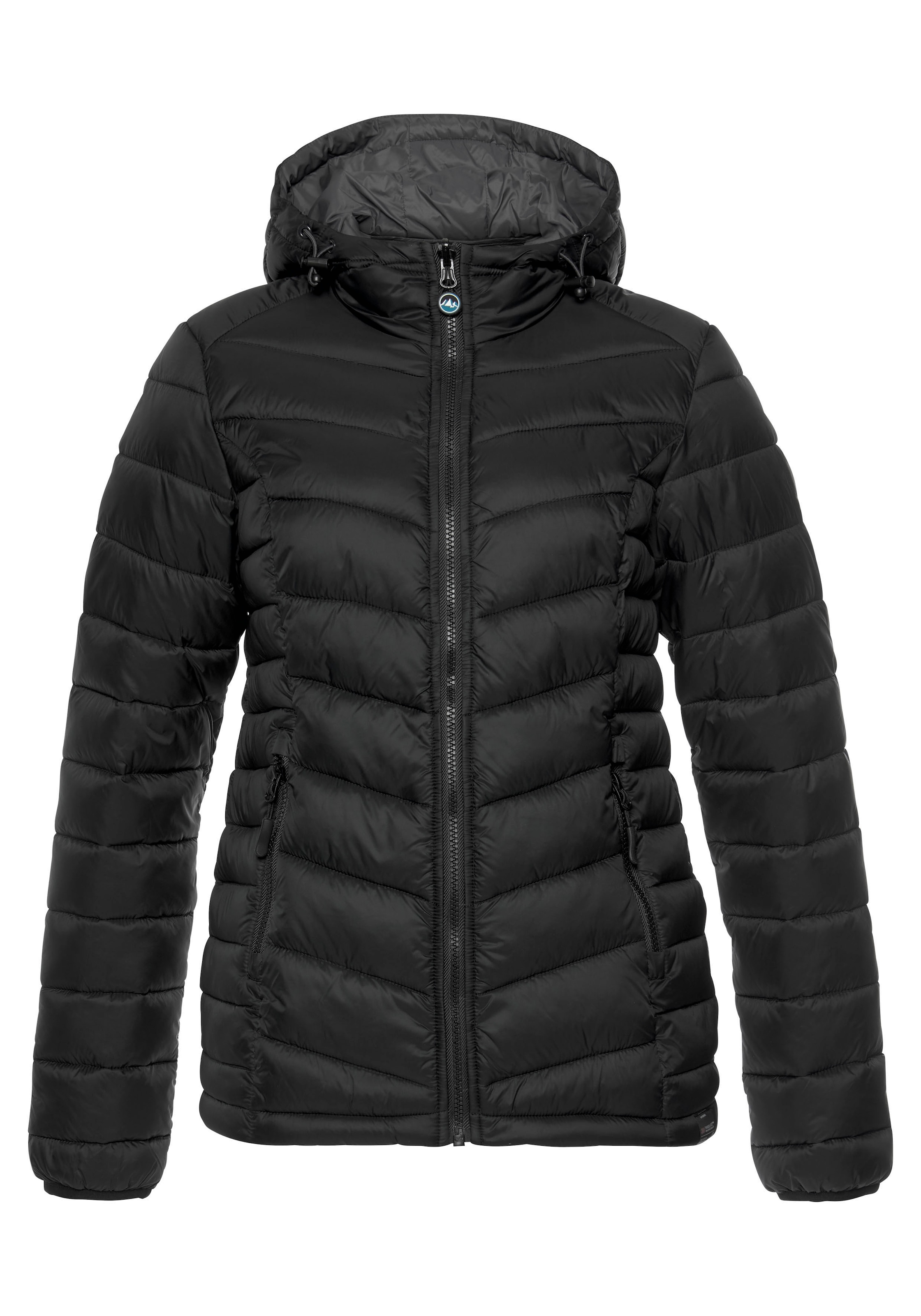 Polarino Steppjacke, mit Kapuze, für kühle Tage, aus leichtem Webmaterial, wasserabweisend