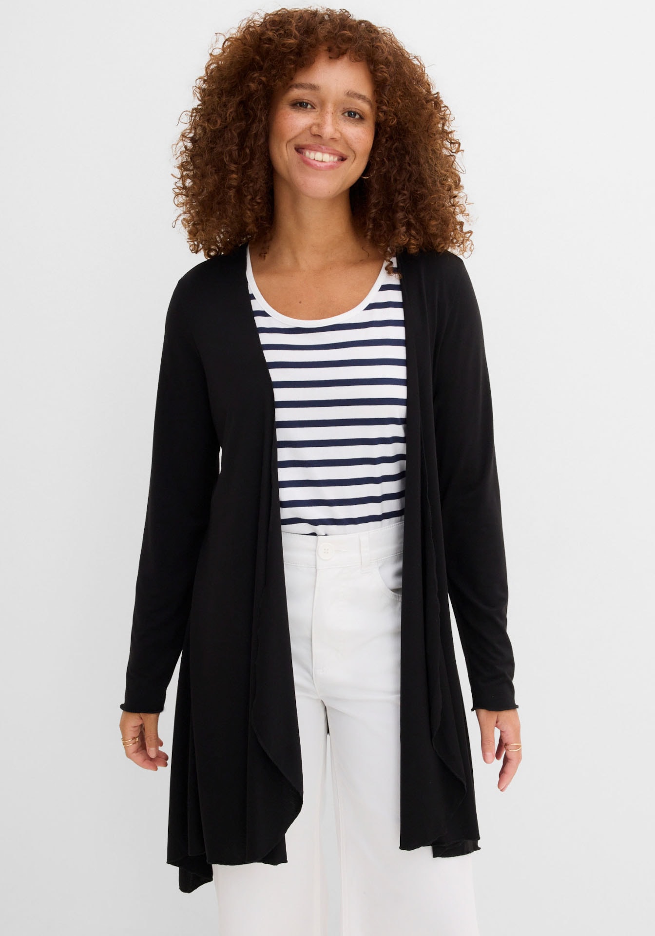 Image of bonprix Shirtjacke "Shirtjacke aus Viskose-Mischung" bequeme Passform, Zipfelsaum, aus Viskose-Mischung, Casual Stil