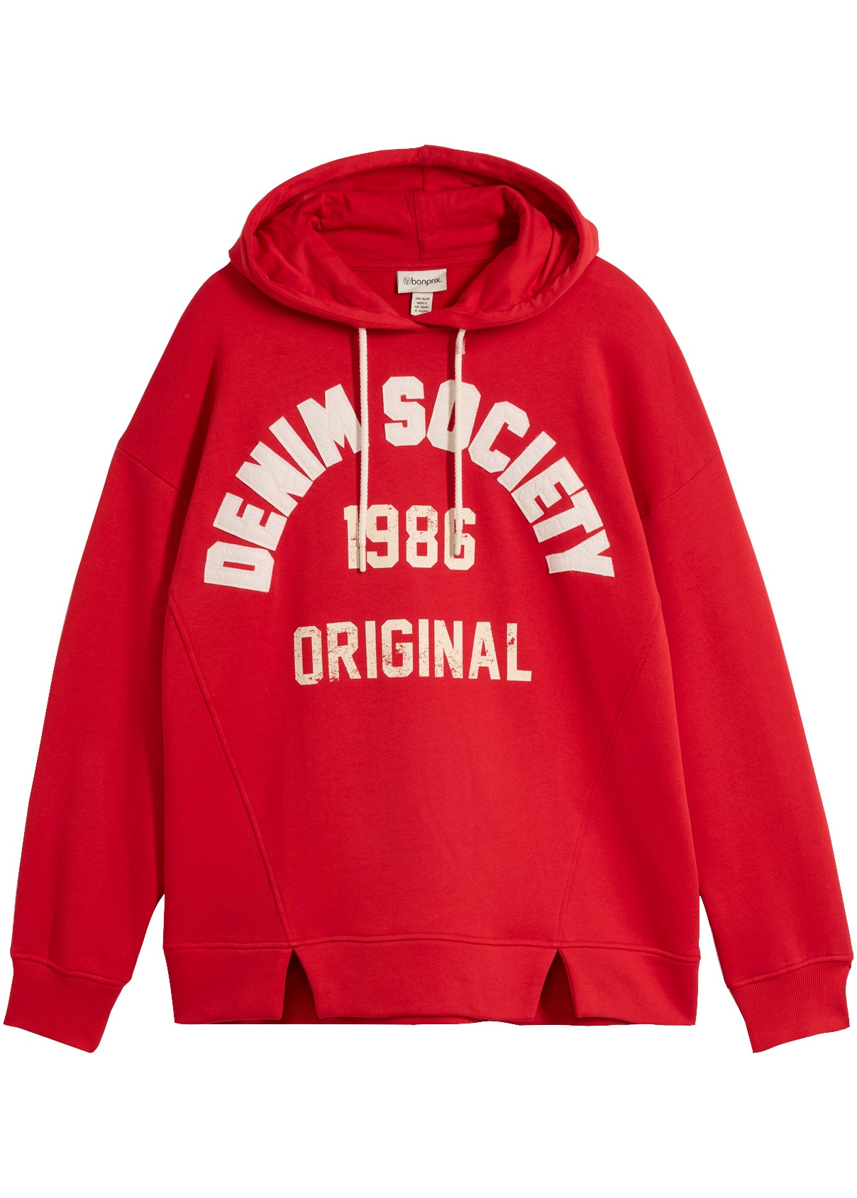 bonprix Hoodie , Oversize-Passform, mit Druck, Langarm, aus Baumwolle, im Casual-Stil
