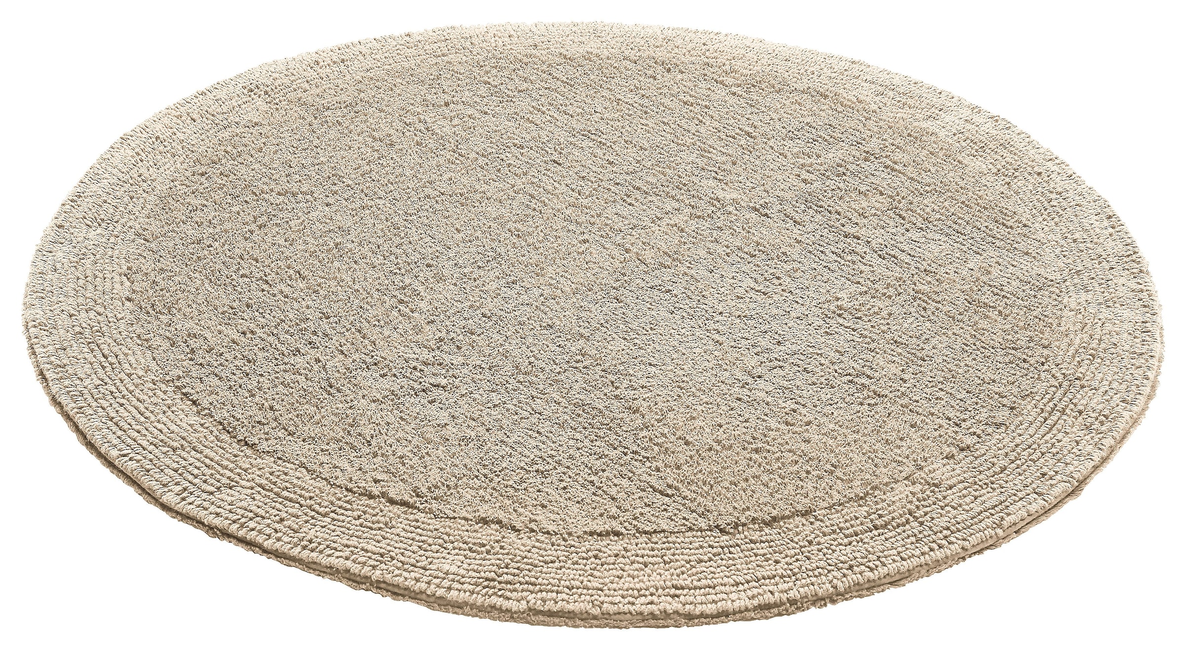 my home Badematte »Kapra, Badvorleger, Badezimmer Teppich«, beidseitig nutzbar-fussbodenheizungsgeeignet-strapazierfähig, mit Bordüre, Badteppich, Badematte, Baumwolle