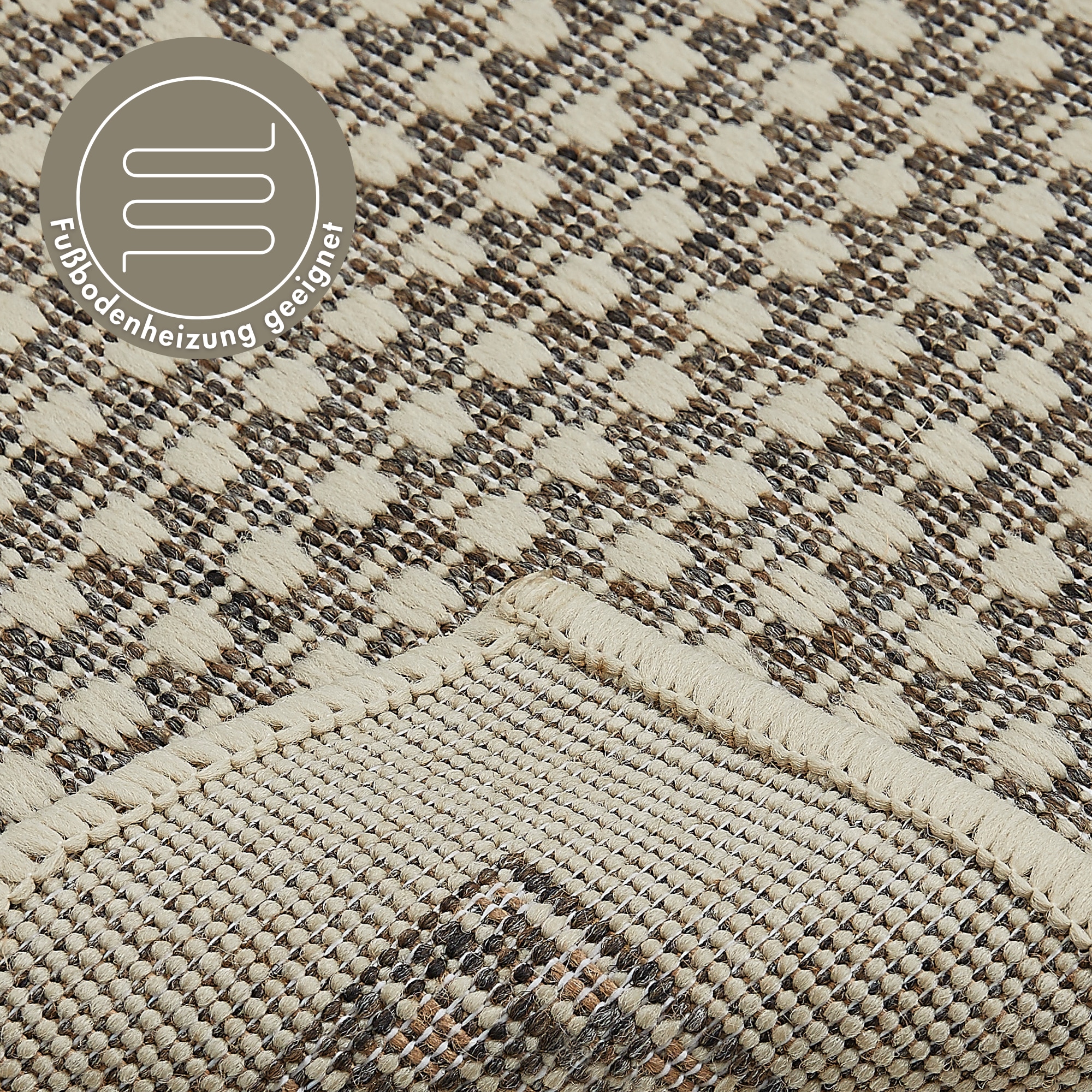 Andiamo Teppich »Savannah« rechteckig 4 mm Höhe Flachgewebe, In- und Outdoor geeignet, Wohnzimmer