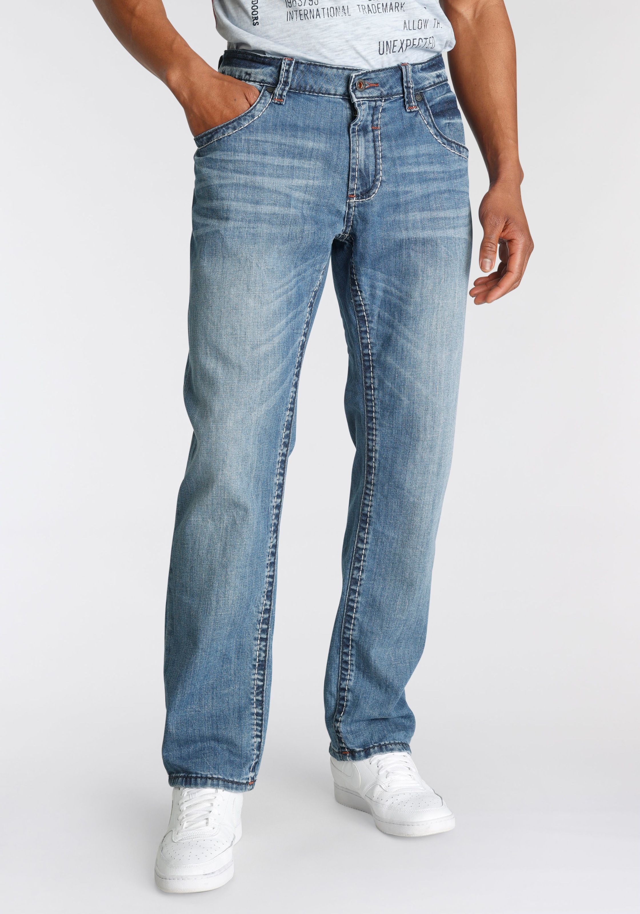 Image of CAMP DAVID Regular-fit-Jeans »NI:CO:R611«, mit Abriebeffekten bei Ackermann Versand Schweiz
