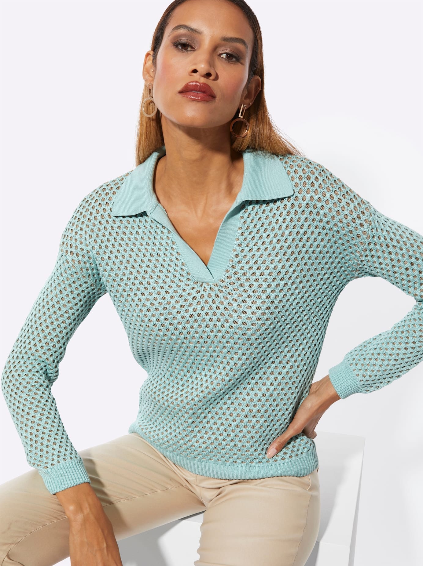 creation L Pull en tricot »Ajour-Pullover«