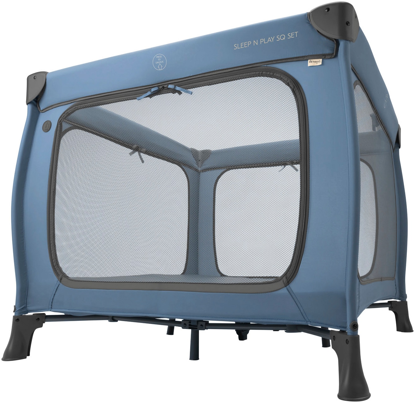 Hauck Lit de voyage pour bébé »Sleep N Play SQ, Set dark blue« inklusive Schaumstoff-Matratze