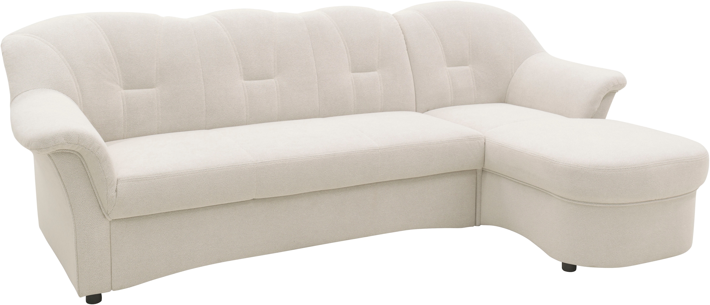 DOMO collection Ecksofa »Flores Schlafsofa, B/T/H: 233/142/86 cm, L-Form«, wahlweise mit Bettfunktion, wahlweise mit Federkern, auch in Leder
