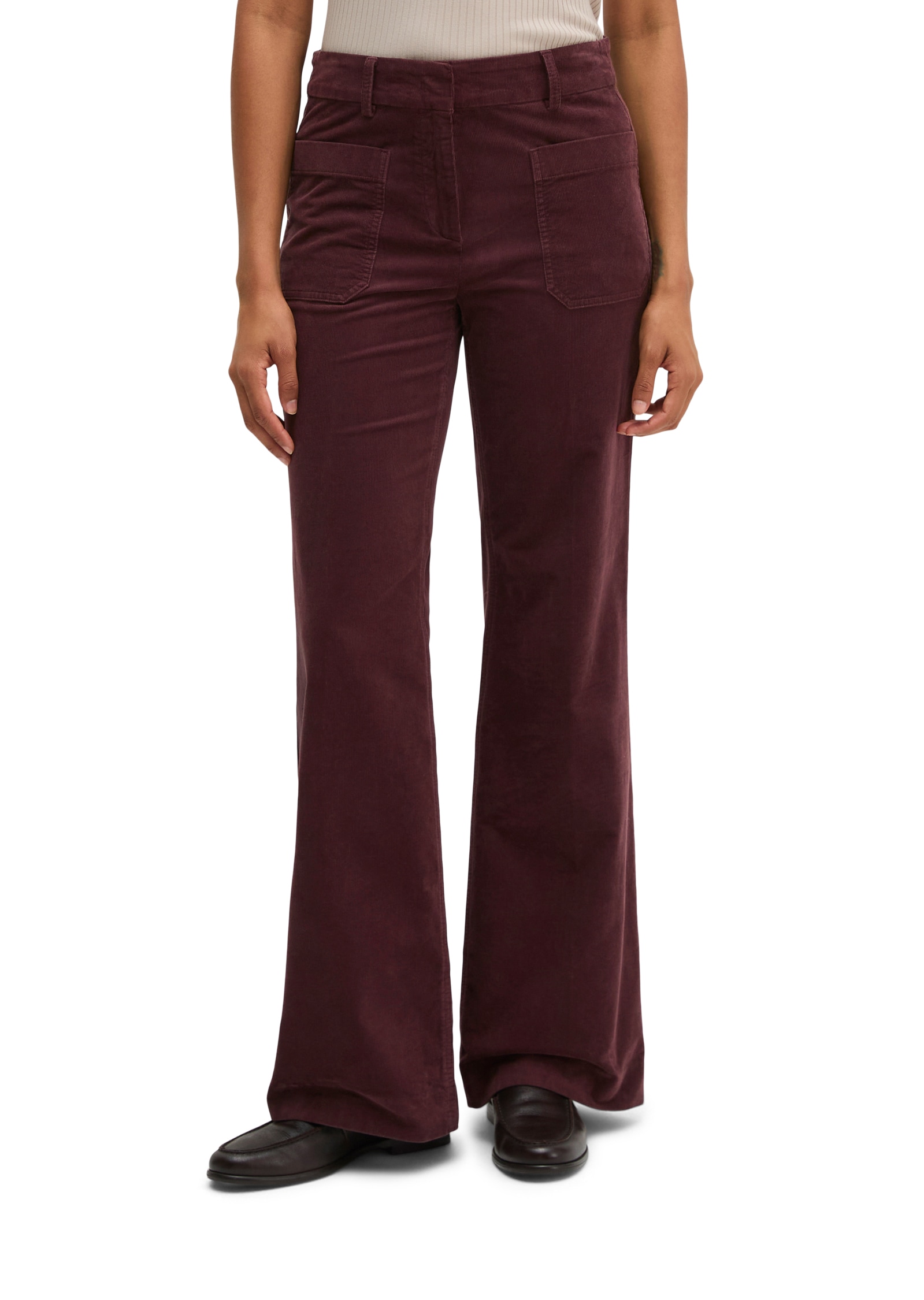 Image of Marc OPolo Cordhose "MARTHE FLARED" aus Stretch-Baumwolle, Flared Fit