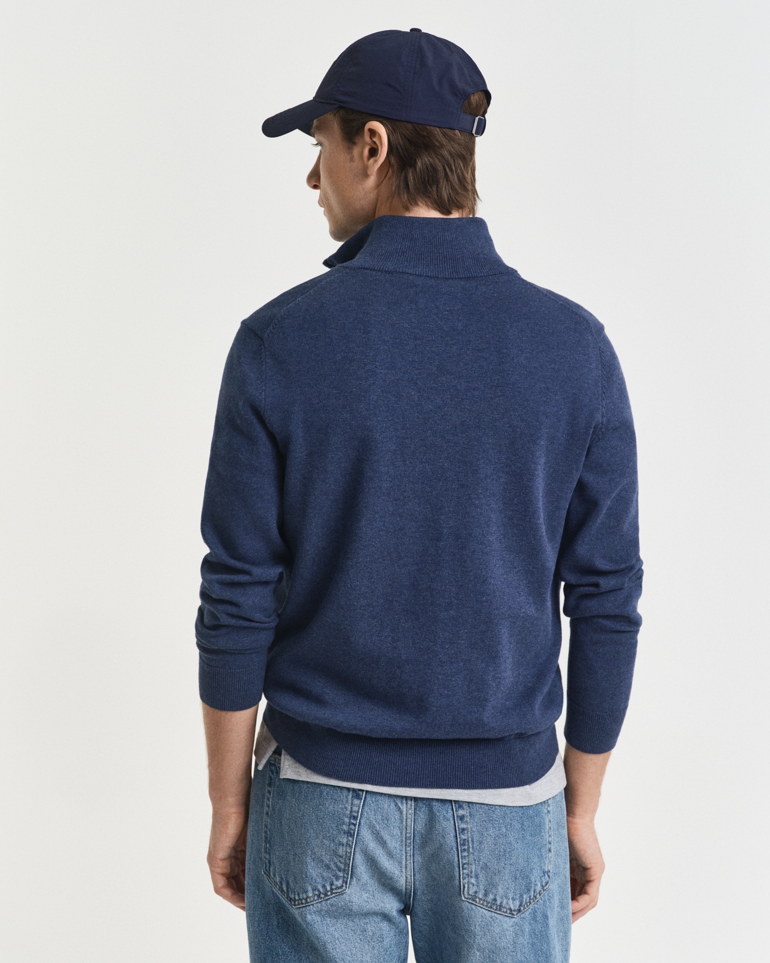Gant Troyer »CLASSIC COTTON HALF ZIP« mit gerippten Details