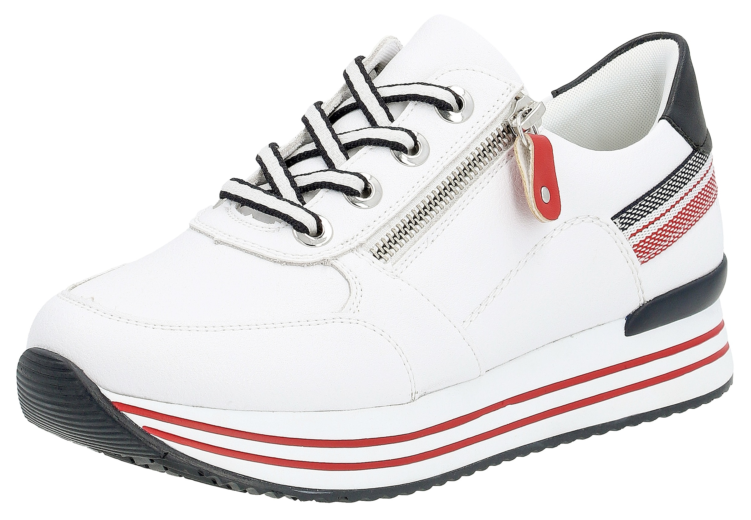Image of Remonte Plateausneaker mit Wechselfussbett, Freizeitschuh, Halbschuh, Schnürschuh