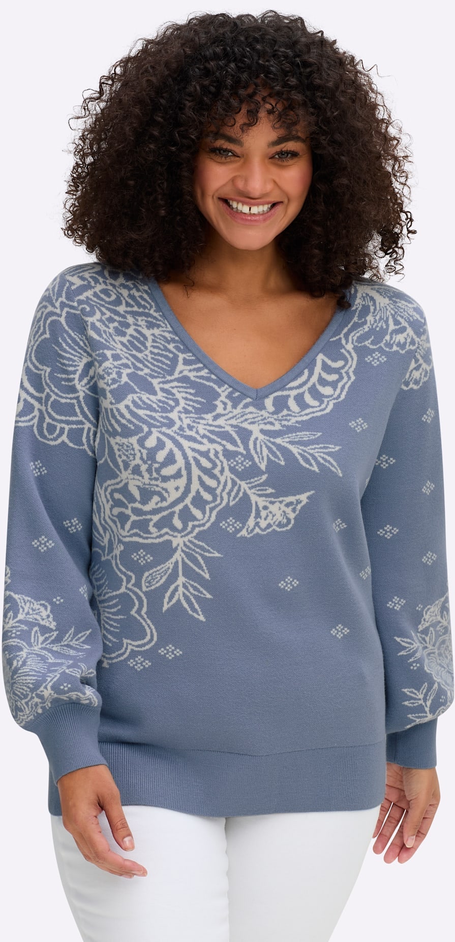 Image of sheego by Joe Browns V-Ausschnitt-Pullover "Pullover"