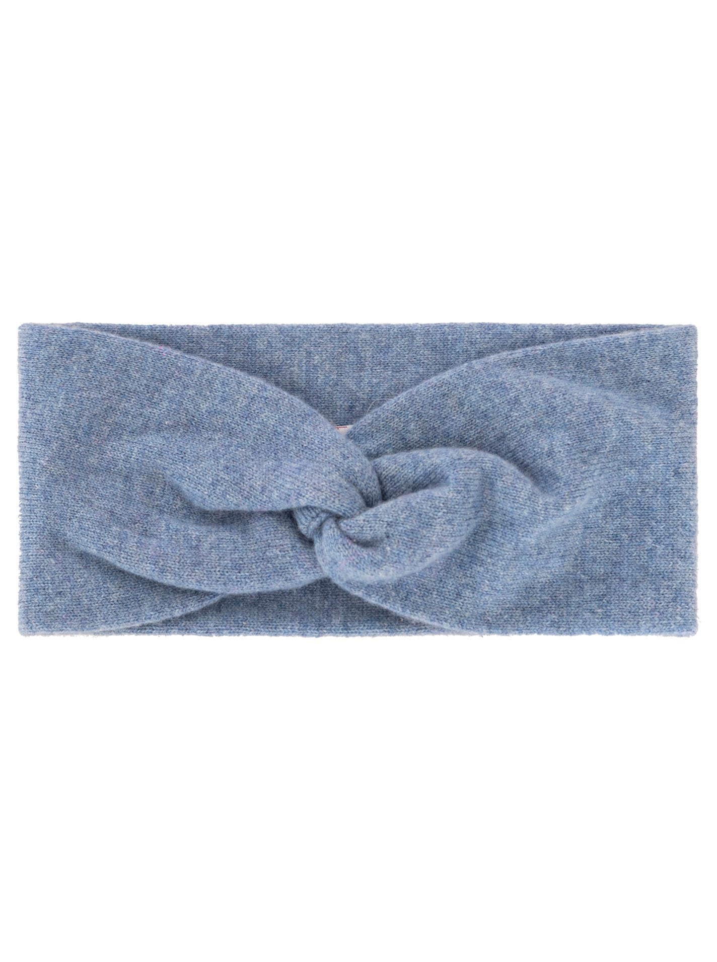 Zwillingsherz Serre-tête »100% Cashmere "Classic"« nœud devant, chaud, design classique tricoté