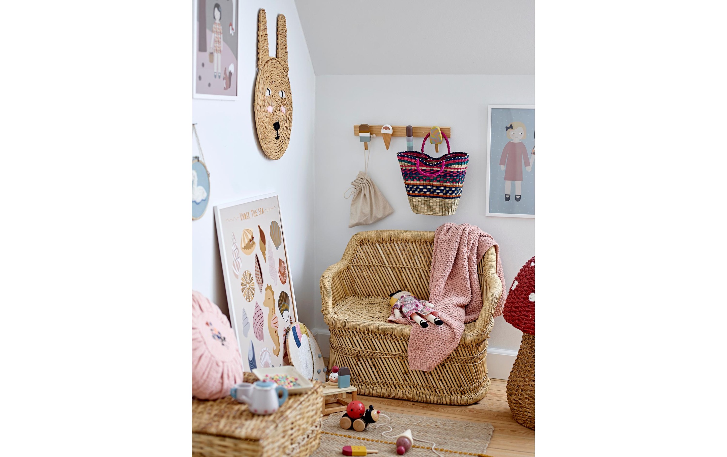 Bloomingville Garderobenleiste »Zyon Braun, FSC100%, Beech«