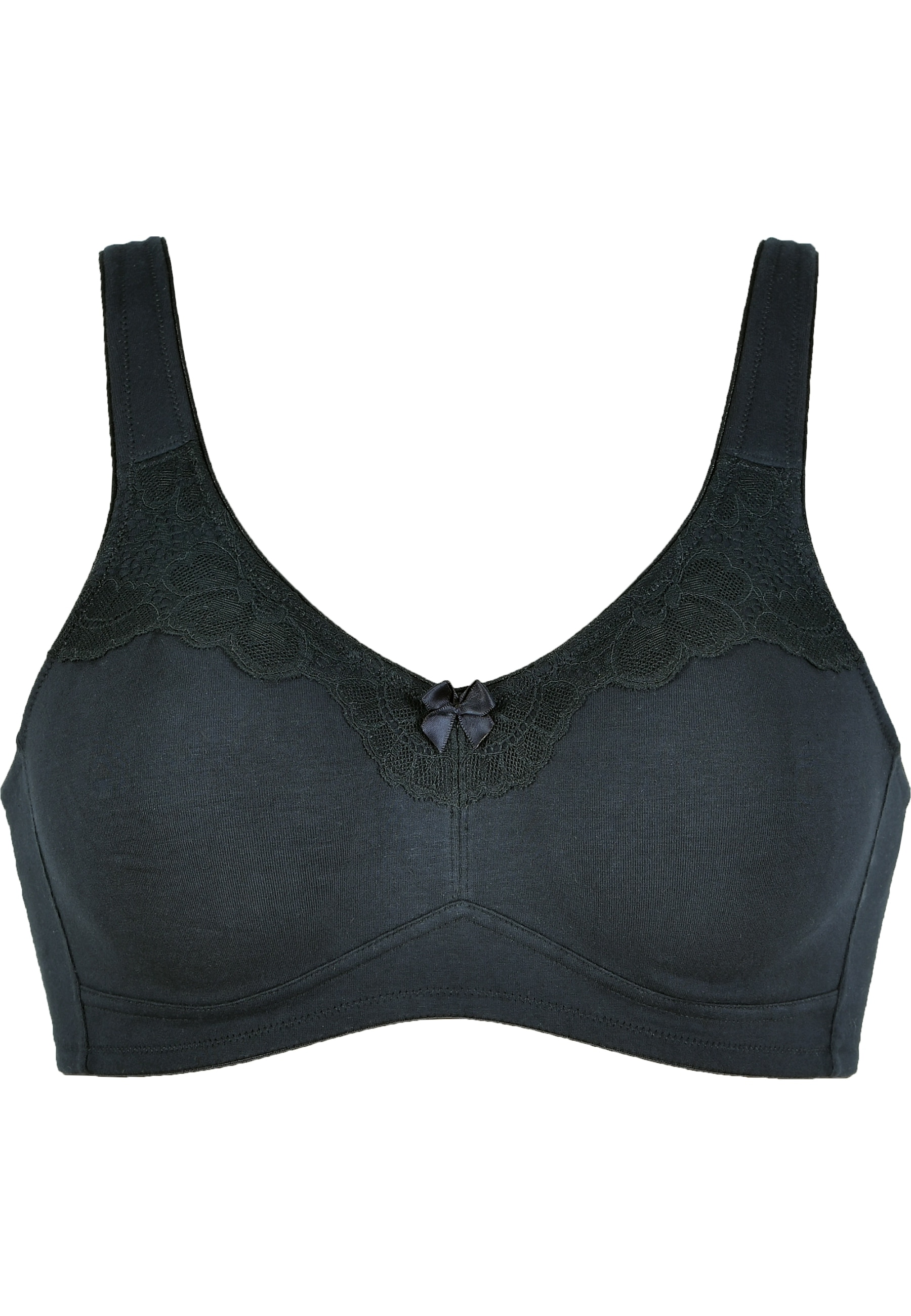 Naturana Soutien-gorge sans armatures »Cotton« 2er Pack,  ohne Bügel, mit Spitze, mit Schleife, mit Cup, Baumwollmix