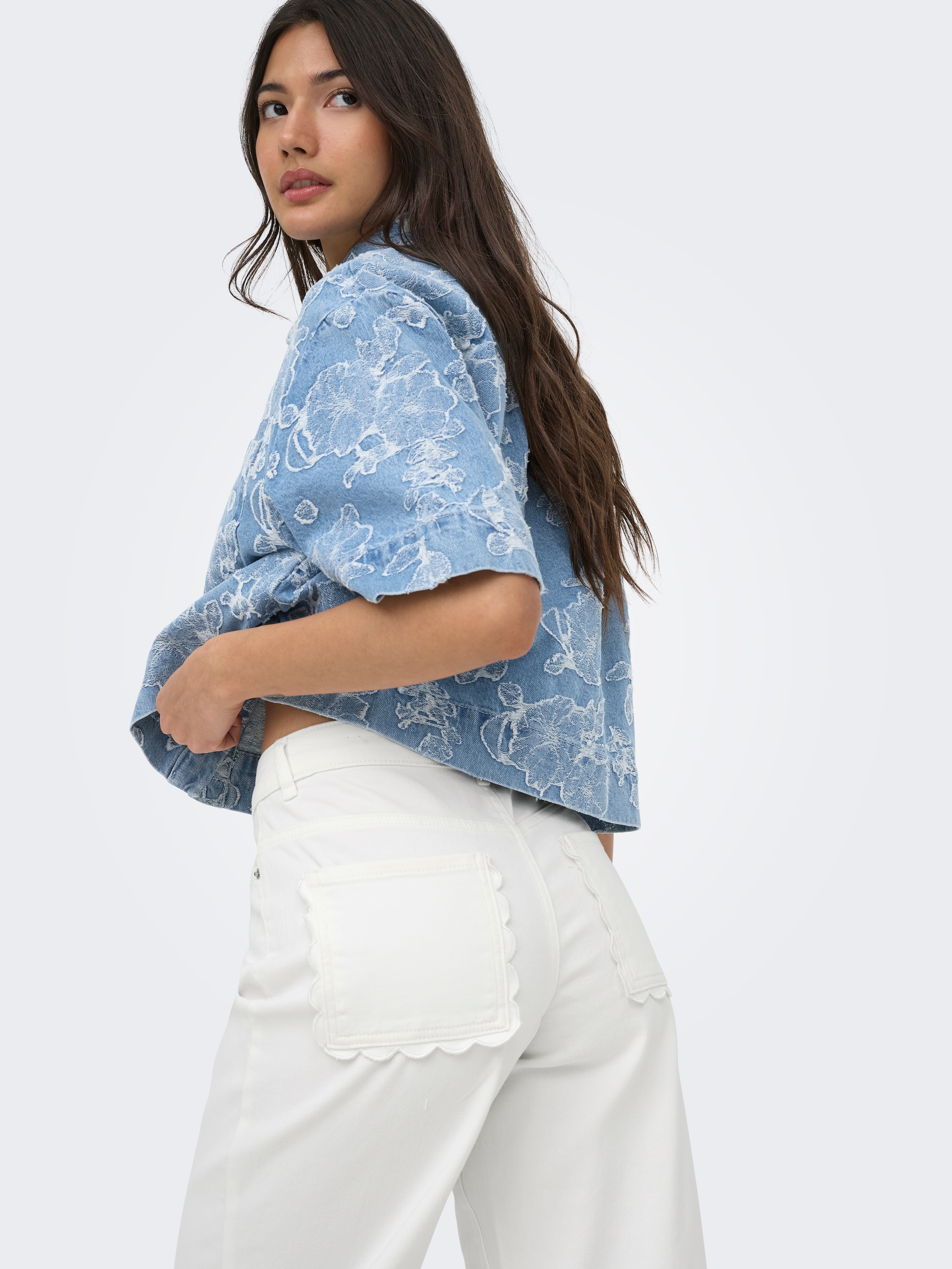 ONLY Bootcut-Jeans »ONLMADISON-SILLE HW WIDE POCKET PANT PNT« Baumwollmischung, bootcut fit