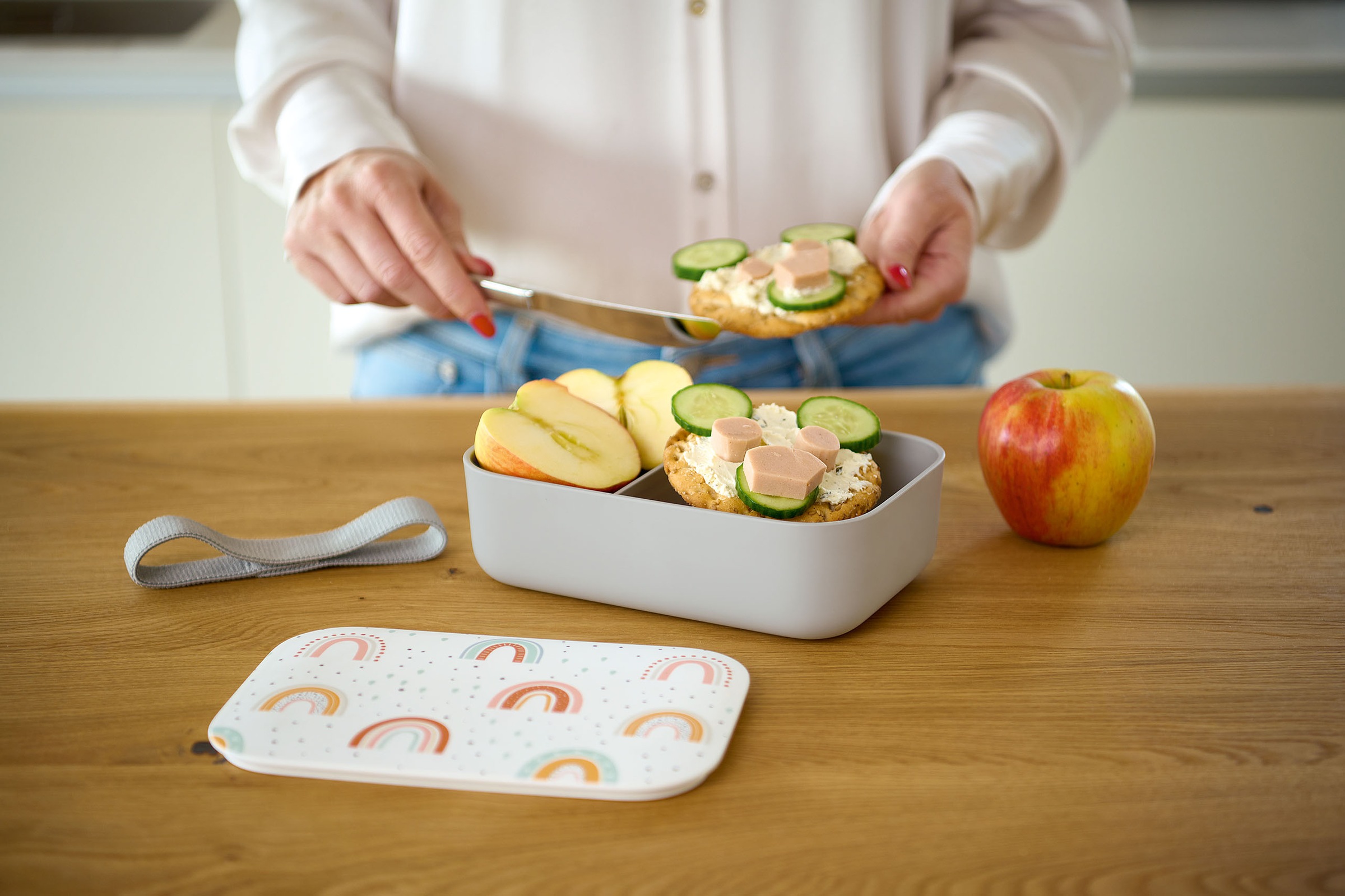 Zeller Present Lunchbox "Rainbow" Regenbogen Muster