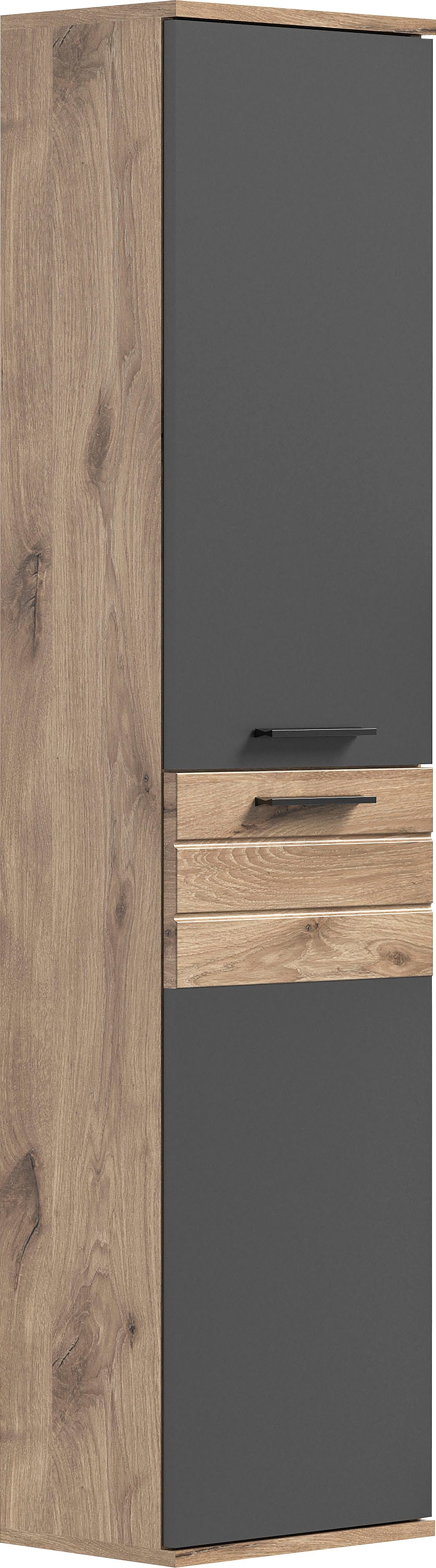 Image of welltime Midischrank "Riga, Breite 37 cm, 2 Türen, 2 Einlegeböden, 1 Konstruktionsboden" Türanschlag wechselbar, Badmöbel, Badschrank, Schrank,Bad, Hochschrank