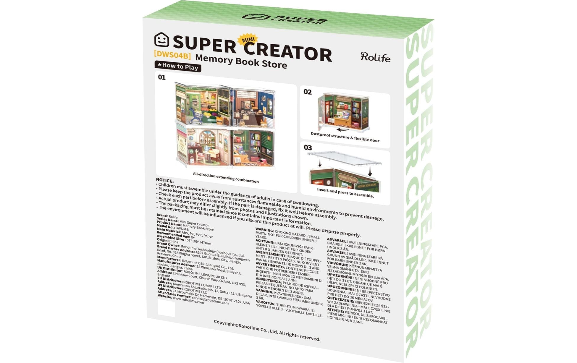   Modellbausatz »RoboTime Memory Book Store«