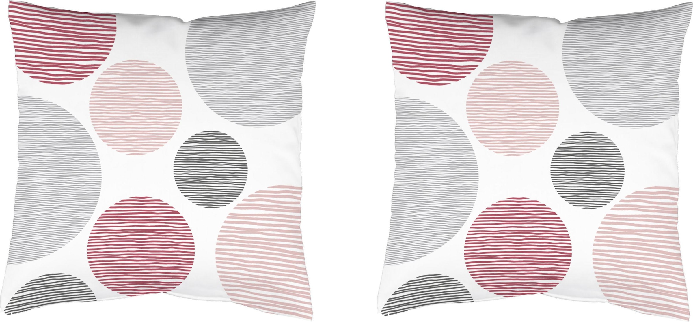 Image of HOME WOHNIDEEN Dekokissen "BORDEN" Kissenhülle mit Füllung, 2 Stück