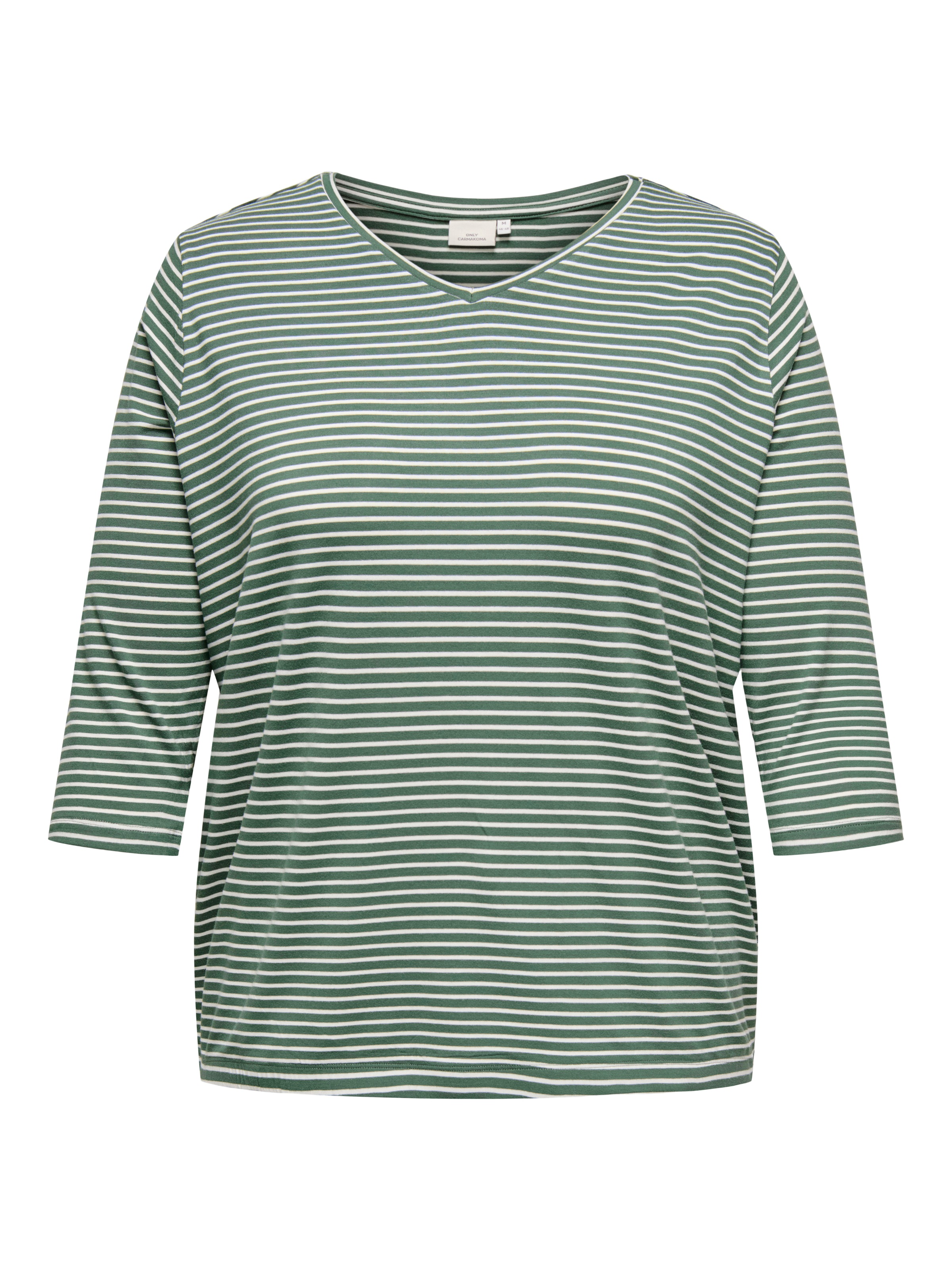 ONLY CARMAKOMA 3/4-Arm-Shirt »CARLINA 3/4 SLEEVE V-NECK BLOUSE JRS«